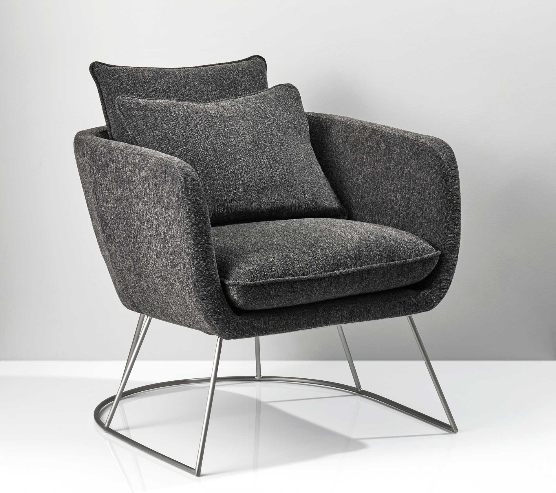 Steven Fabric Chair Dark Gray - Image 5