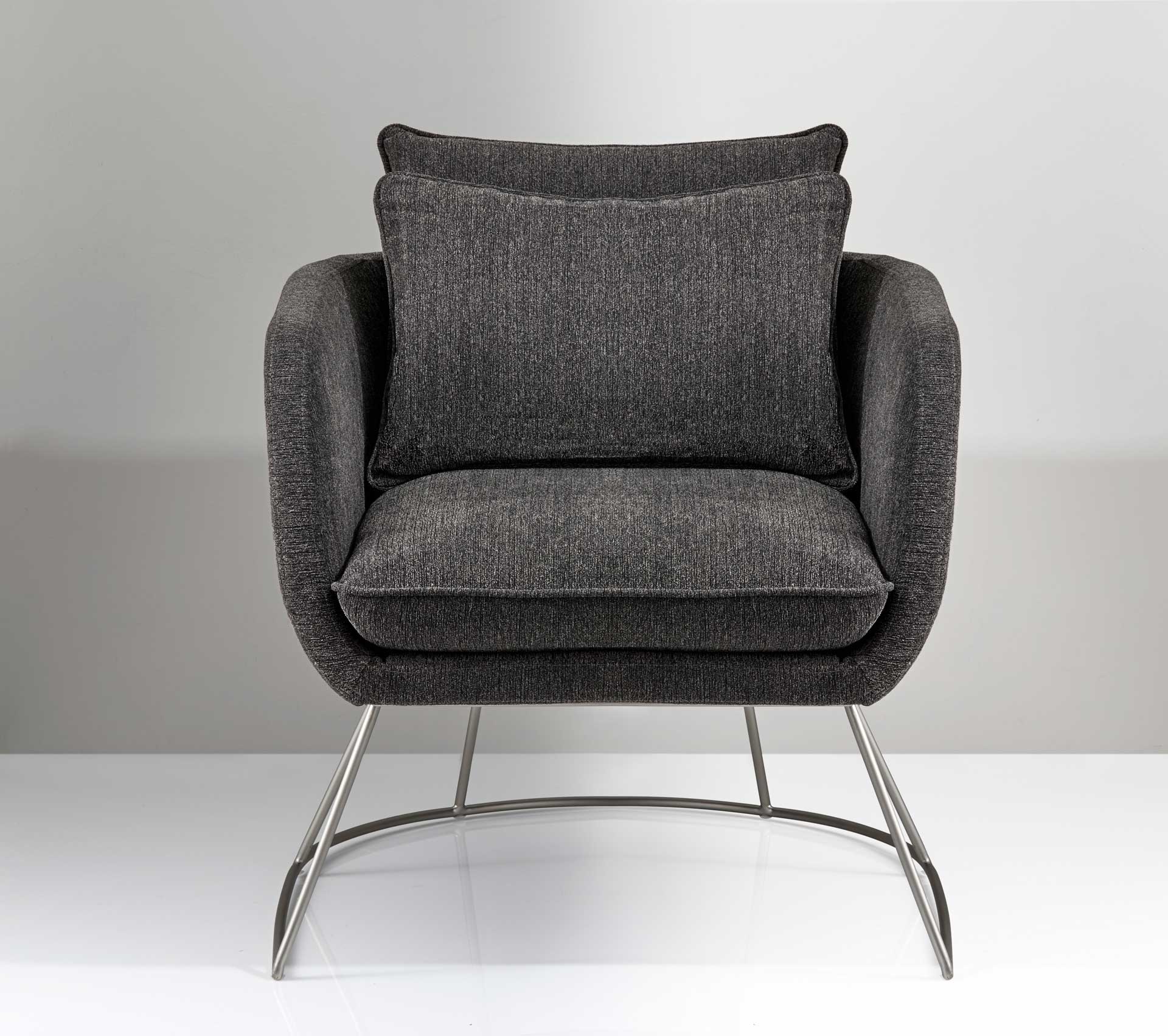 Steven Fabric Chair Dark Gray - Image 6