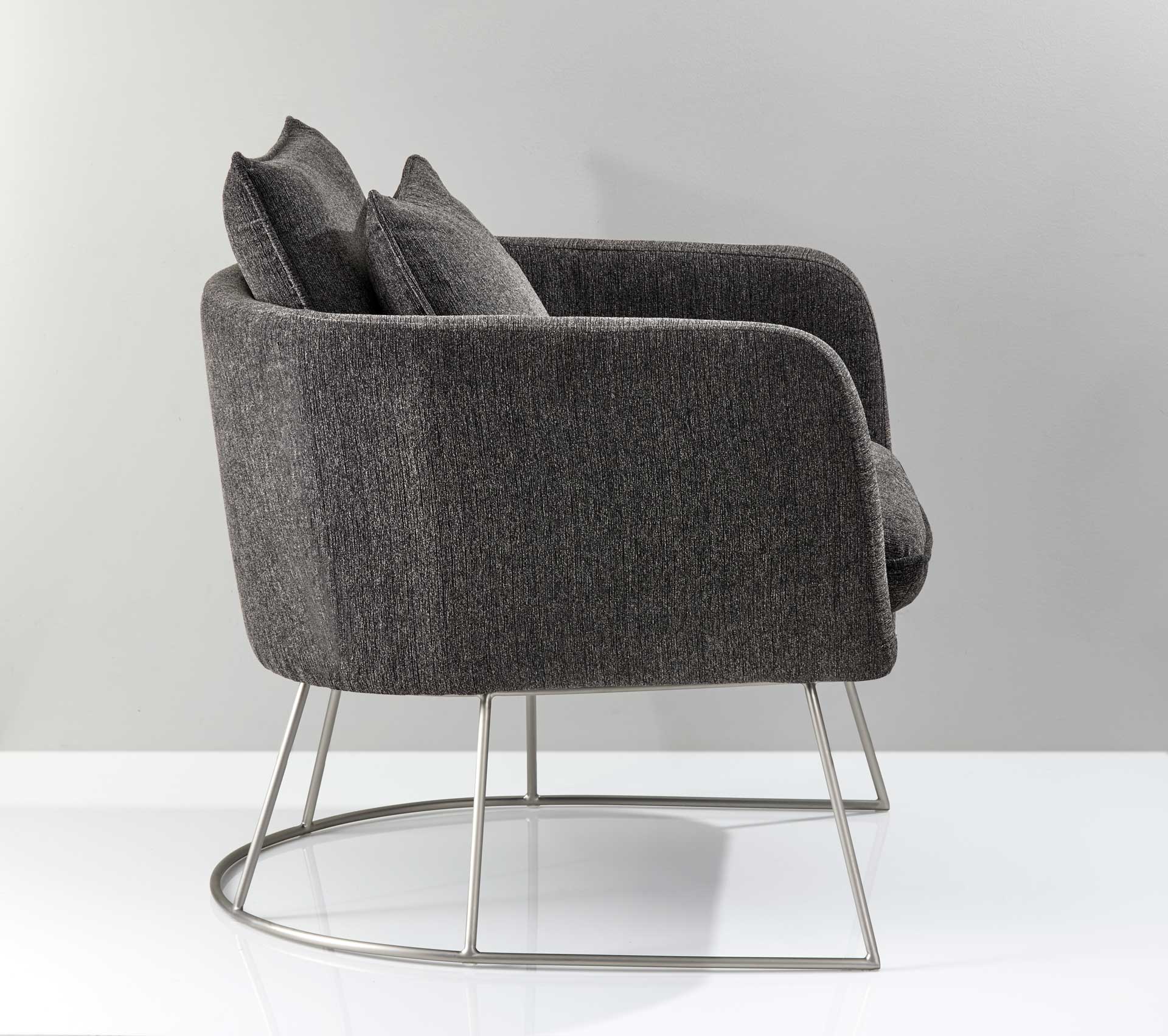 Steven Fabric Chair Dark Gray - Image 7