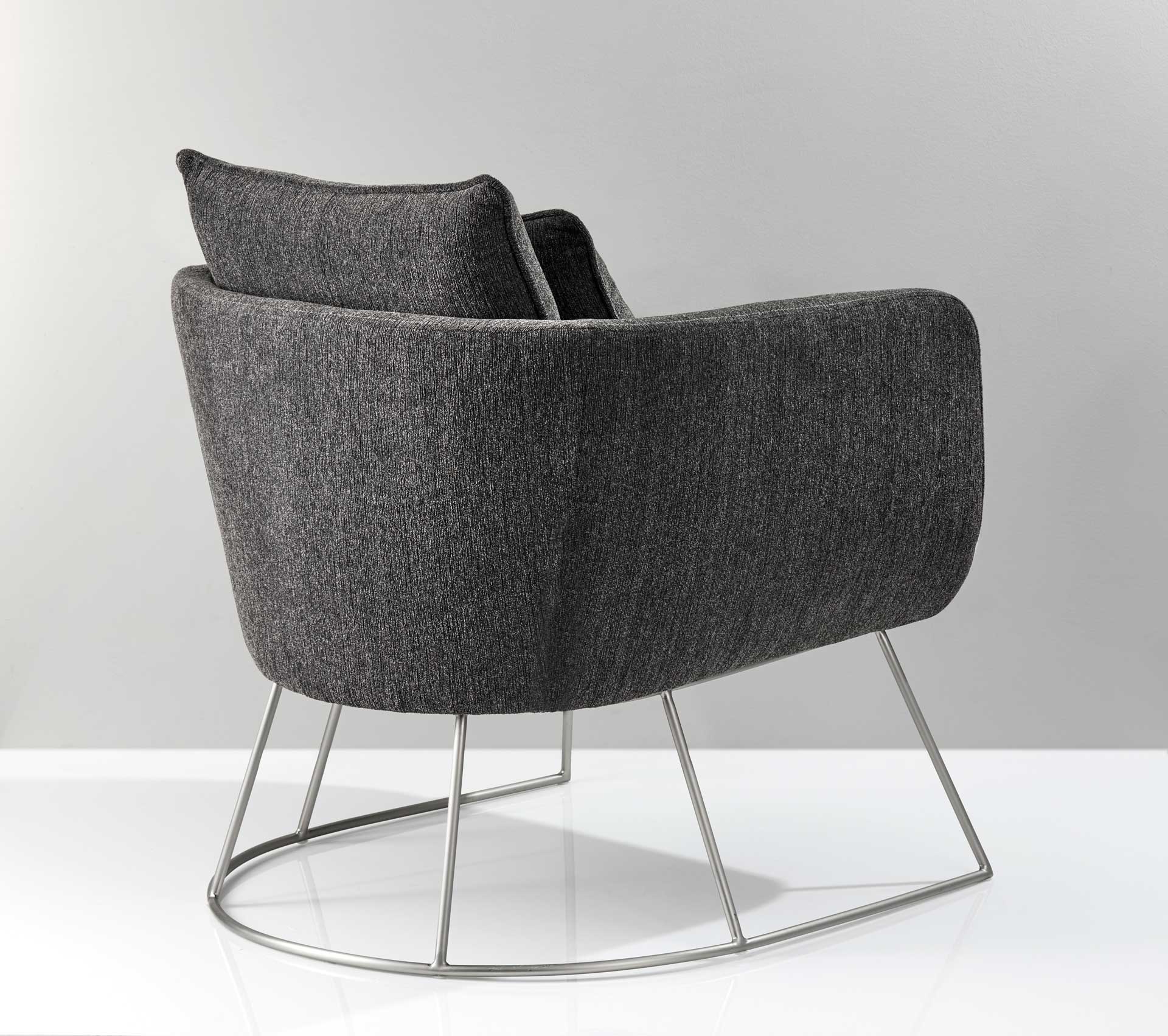 Steven Fabric Chair Dark Gray - Image 8