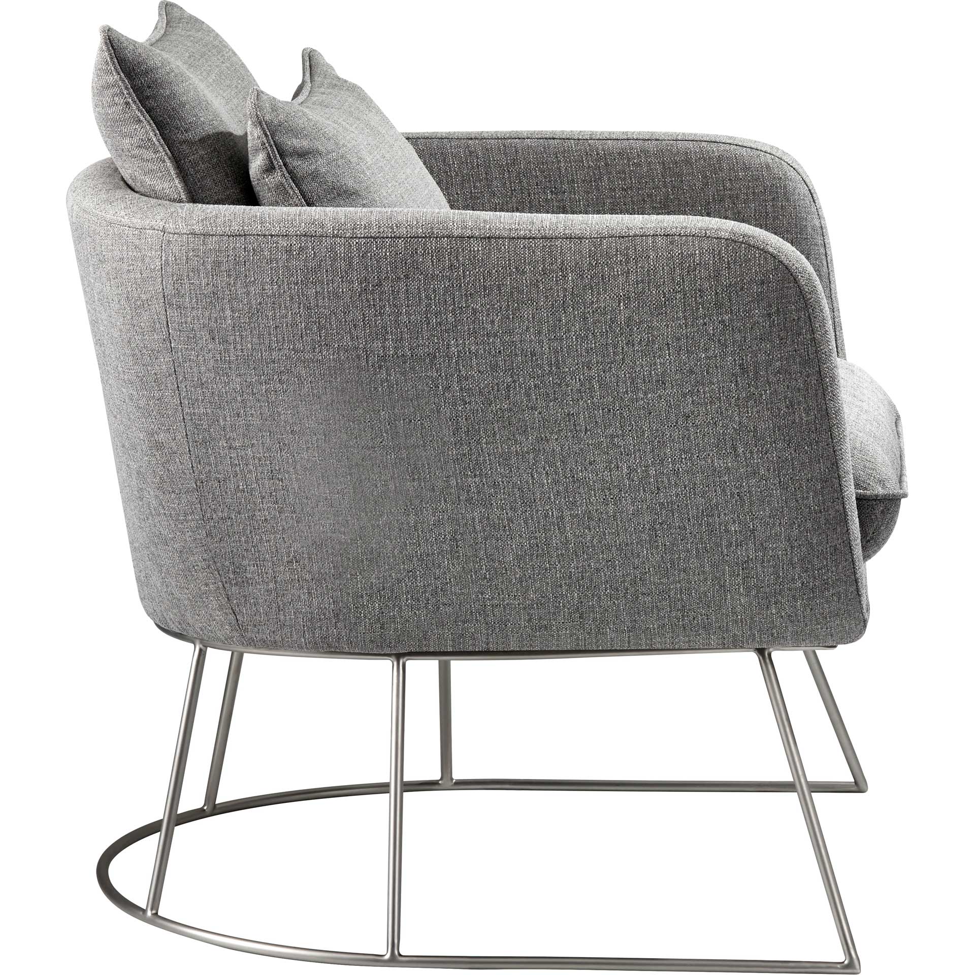 Steven Fabric Chair Light Gray - Image 3