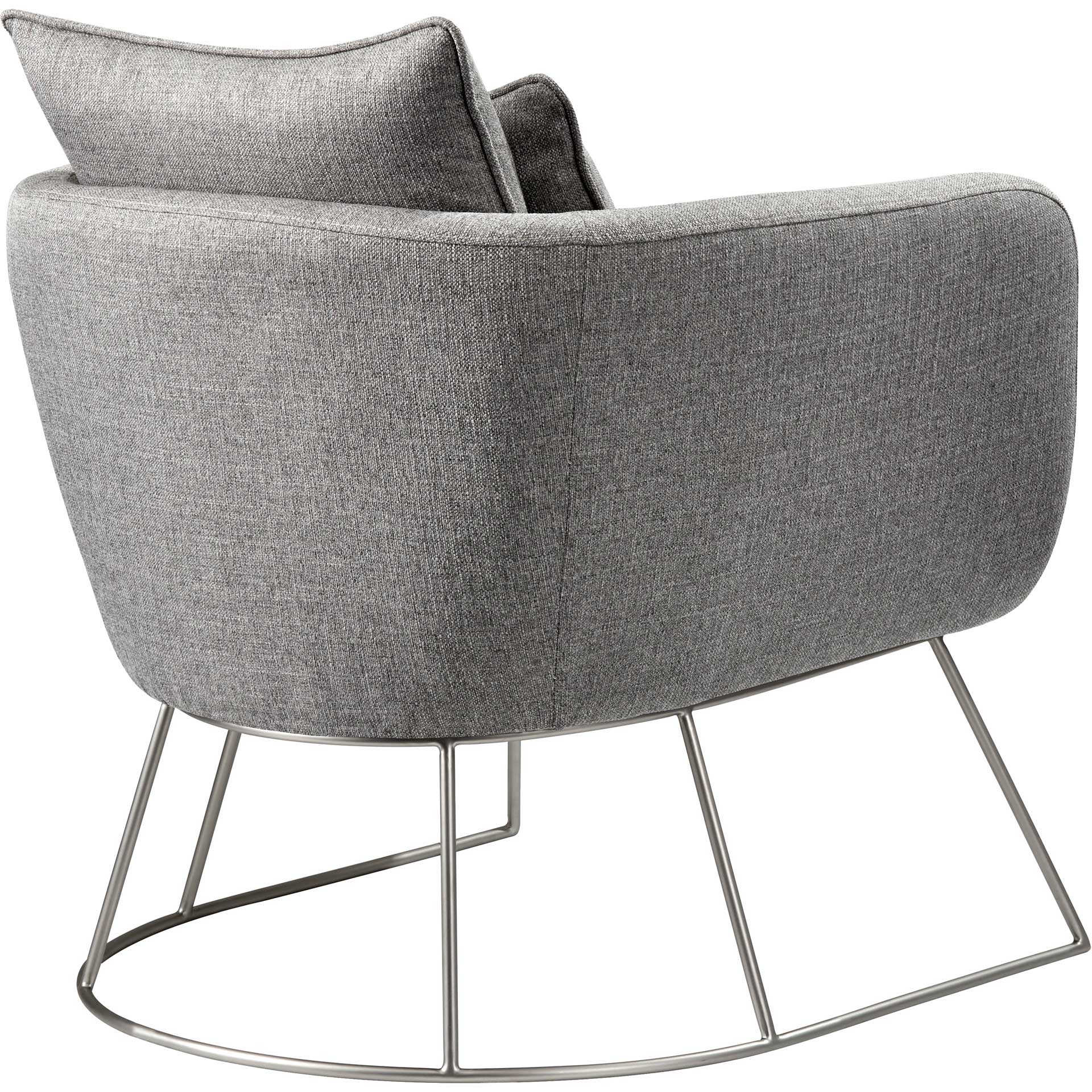 Steven Fabric Chair Light Gray - Image 4