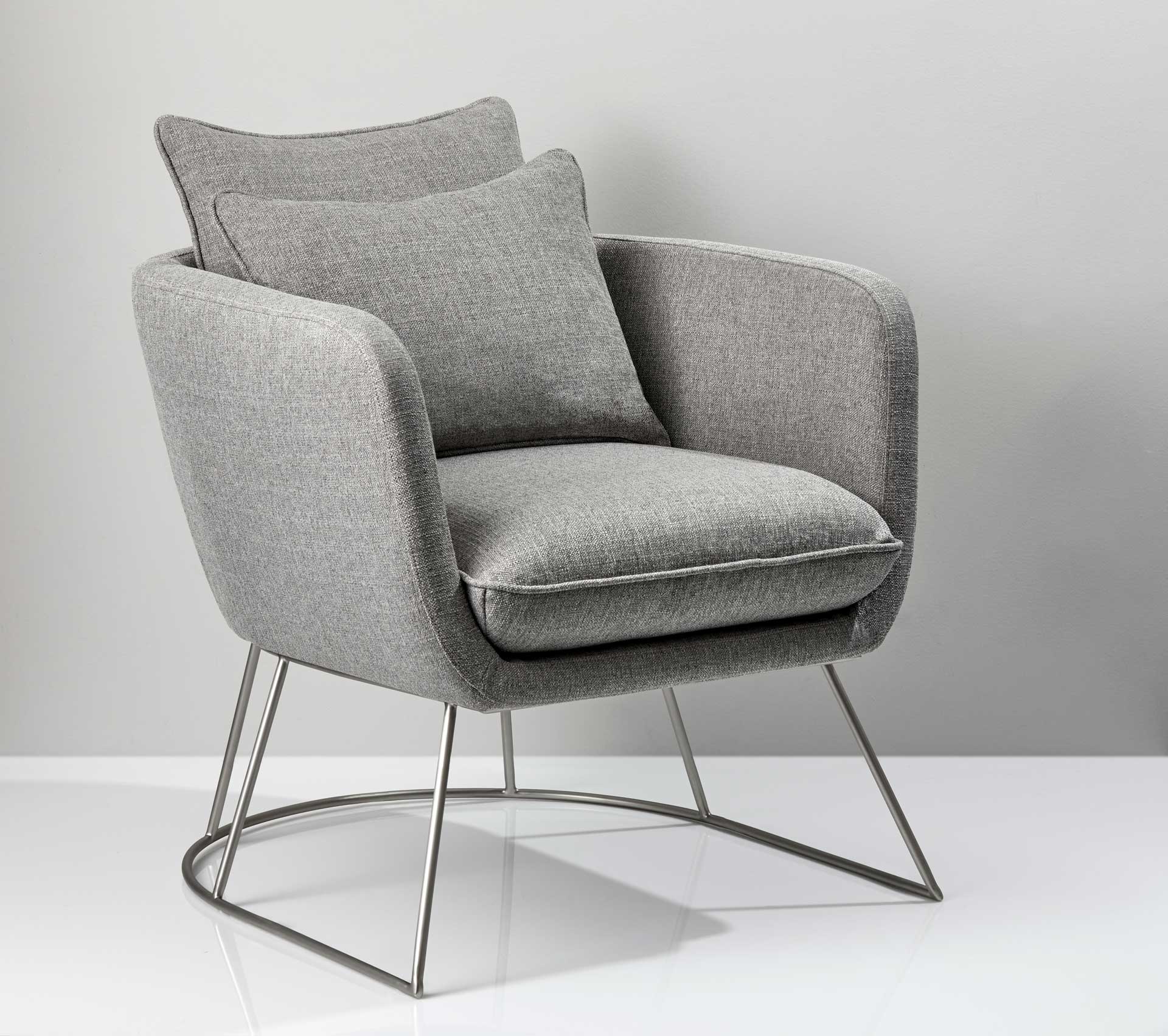 Steven Fabric Chair Light Gray - Image 5