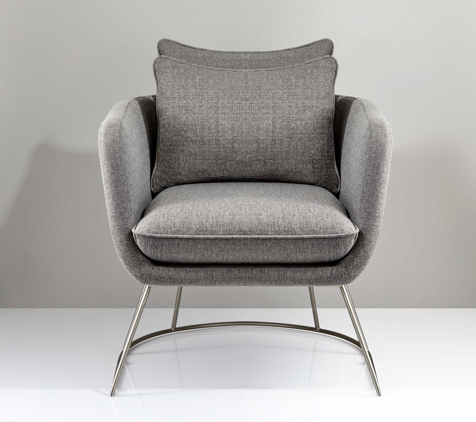 Steven Fabric Chair Light Gray - Image 6