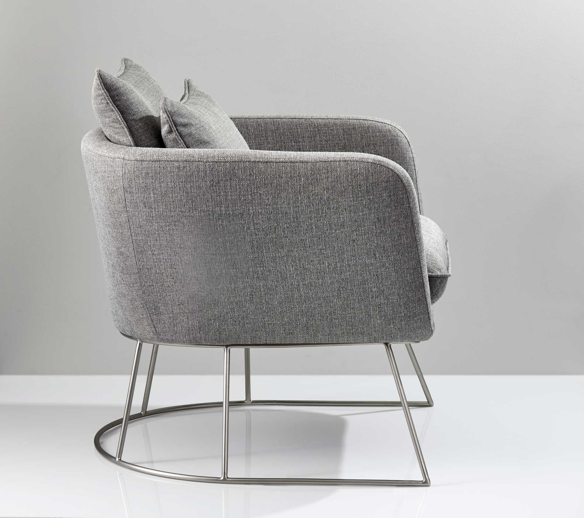 Steven Fabric Chair Light Gray - Image 7