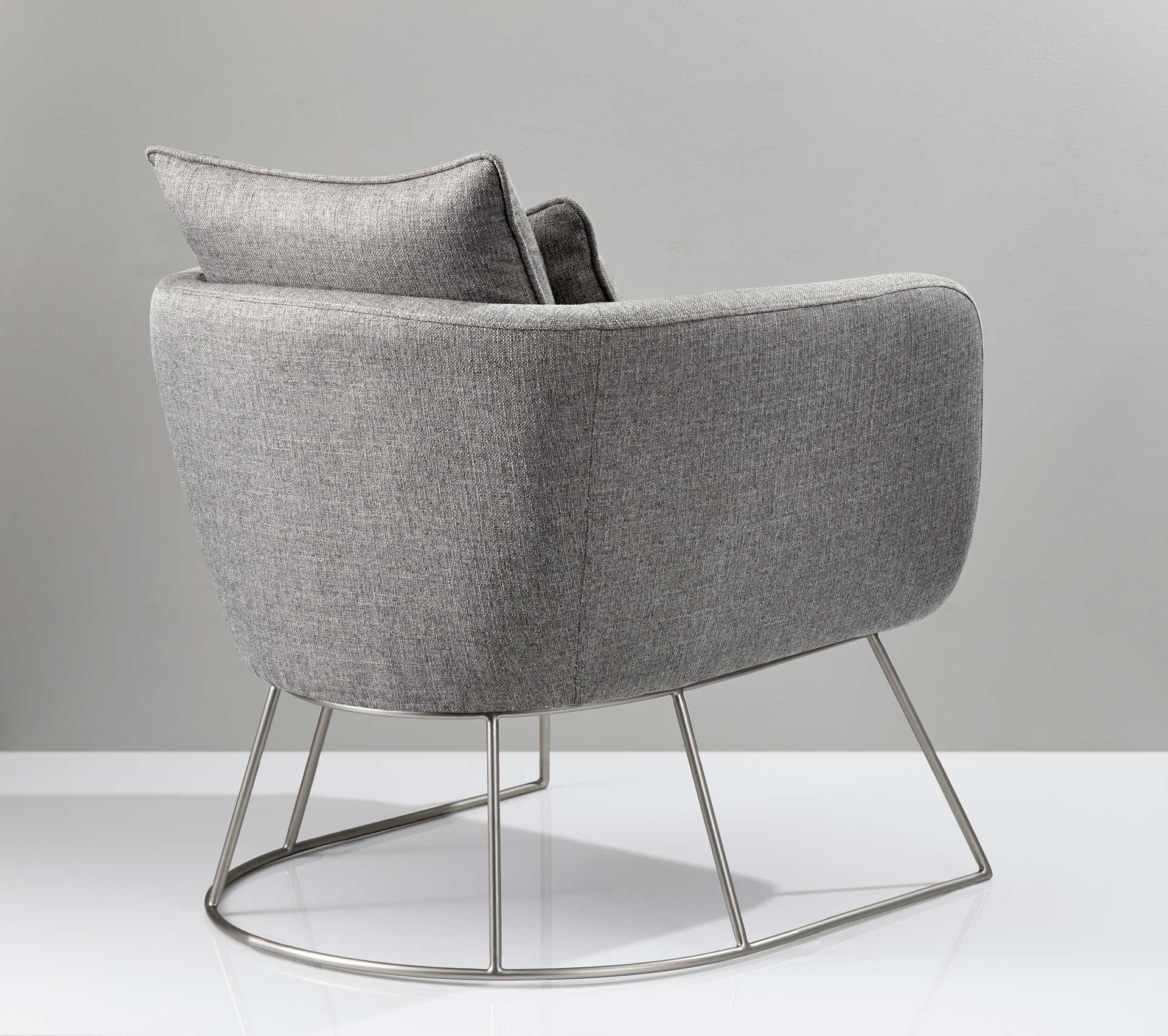 Steven Fabric Chair Light Gray - Image 8