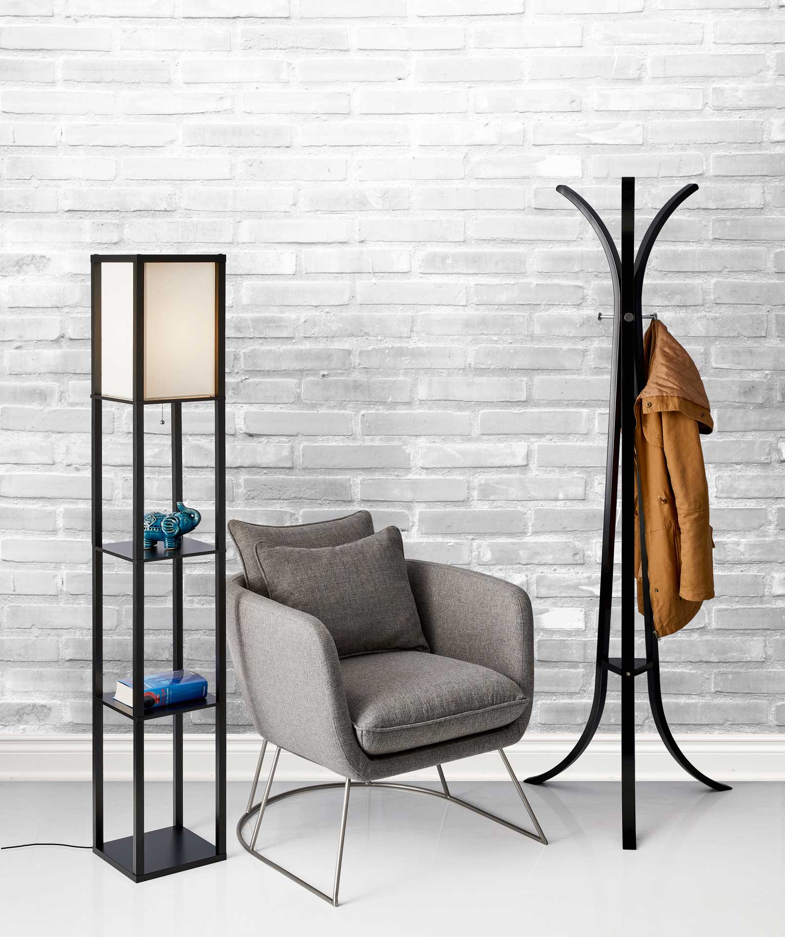 Steven Fabric Chair Light Gray - Image 9