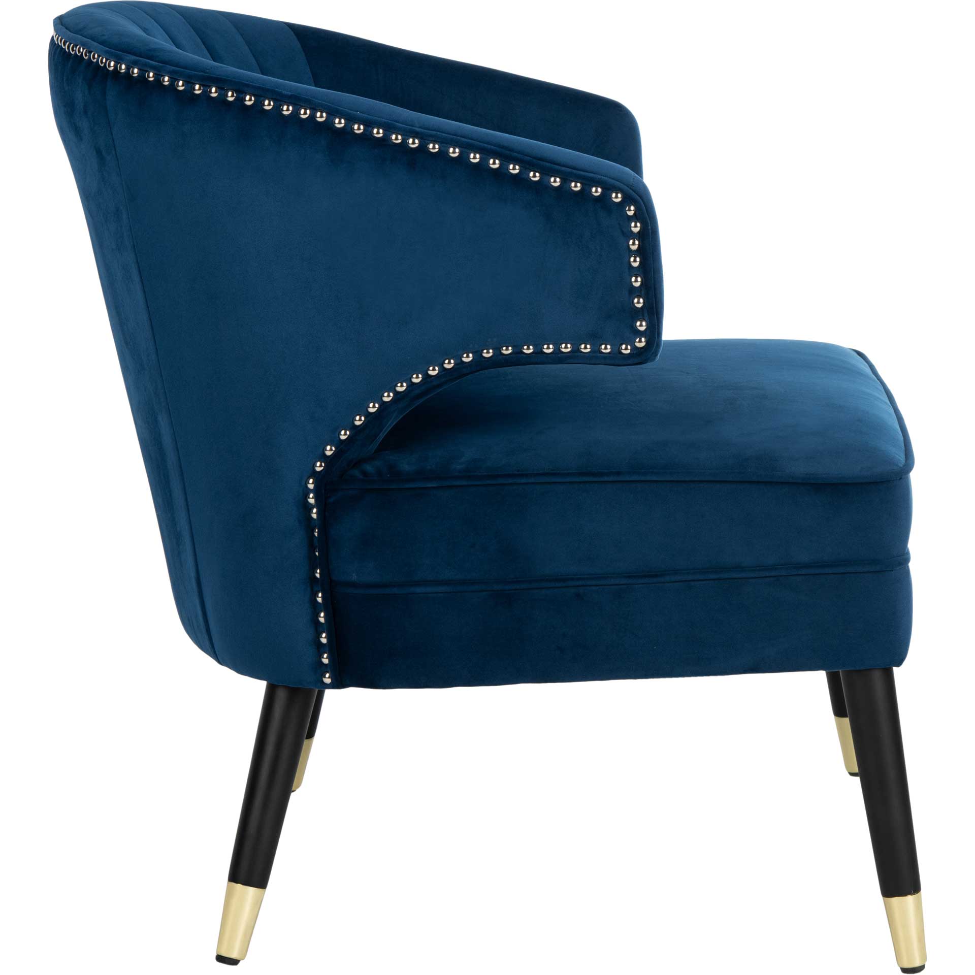 Stitch Wingback Accent Chair Navy/Black - Image 3