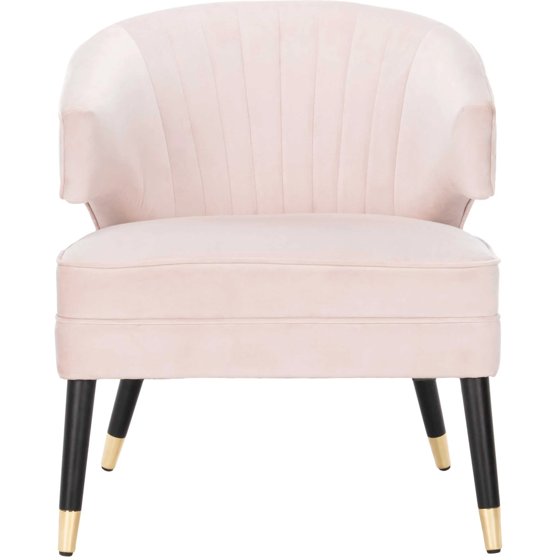 Stitch Wingback Accent Chair Pale Pink/Black - Image 2