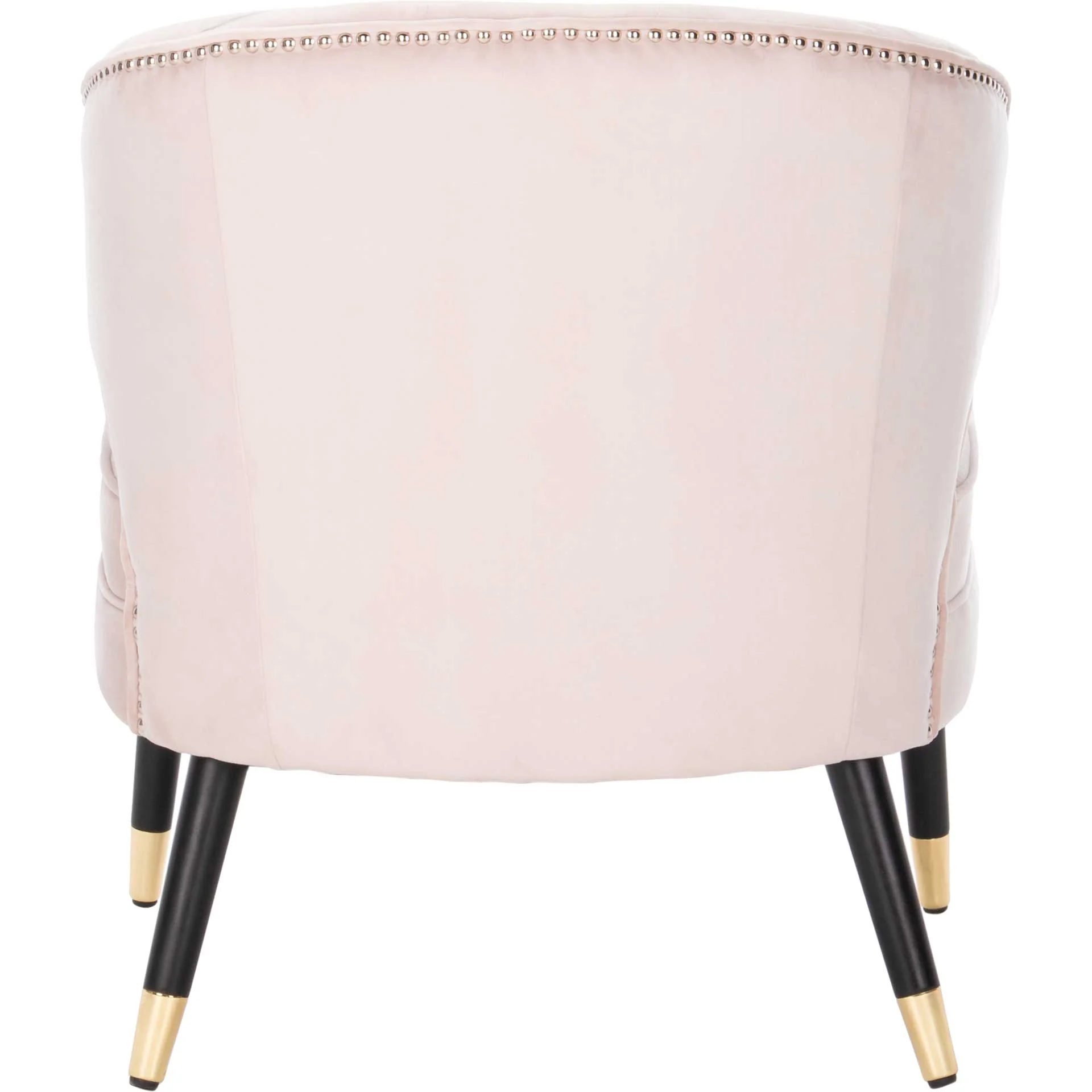 Stitch Wingback Accent Chair Pale Pink/Black - Image 4