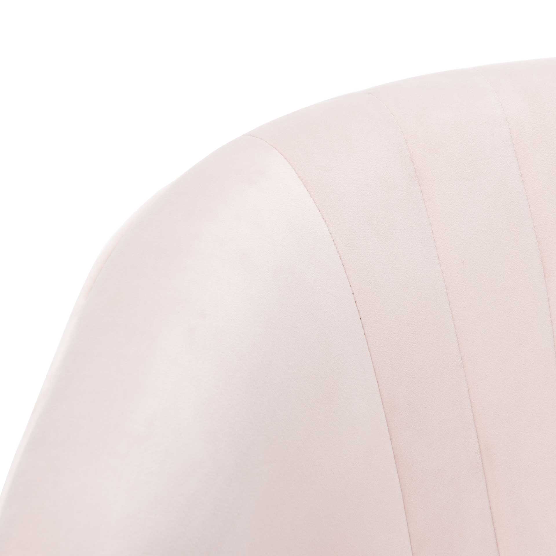 Stitch Wingback Accent Chair Pale Pink/Black - Image 7