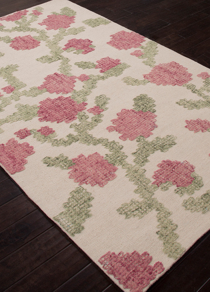 Stitched Picked White Asparagus/Aspen Green Area Rug - Image 2