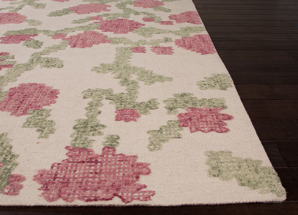 Stitched Picked White Asparagus/Aspen Green Area Rug - Image 3