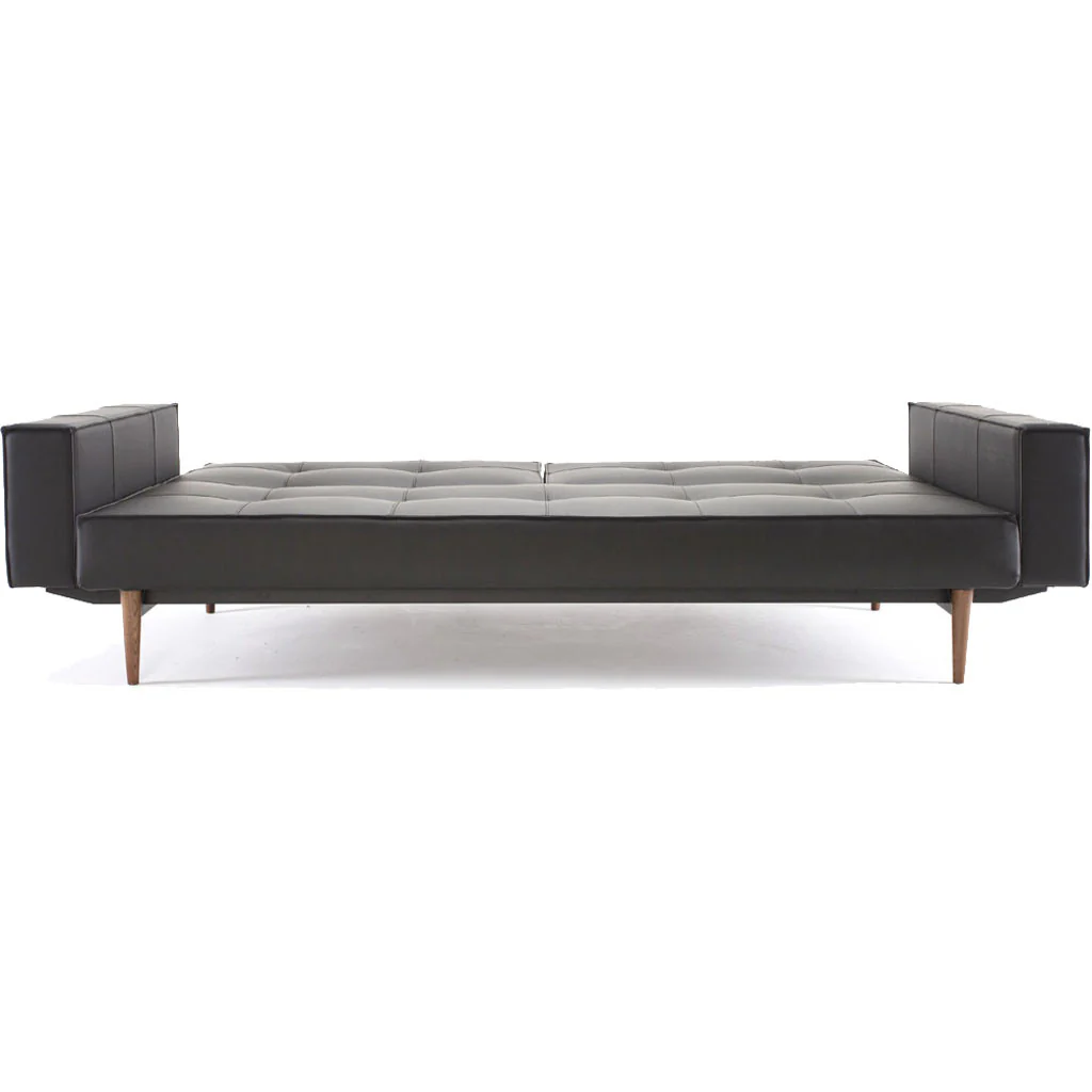 Stockholm Arm Sofa Black Leather - Image 3