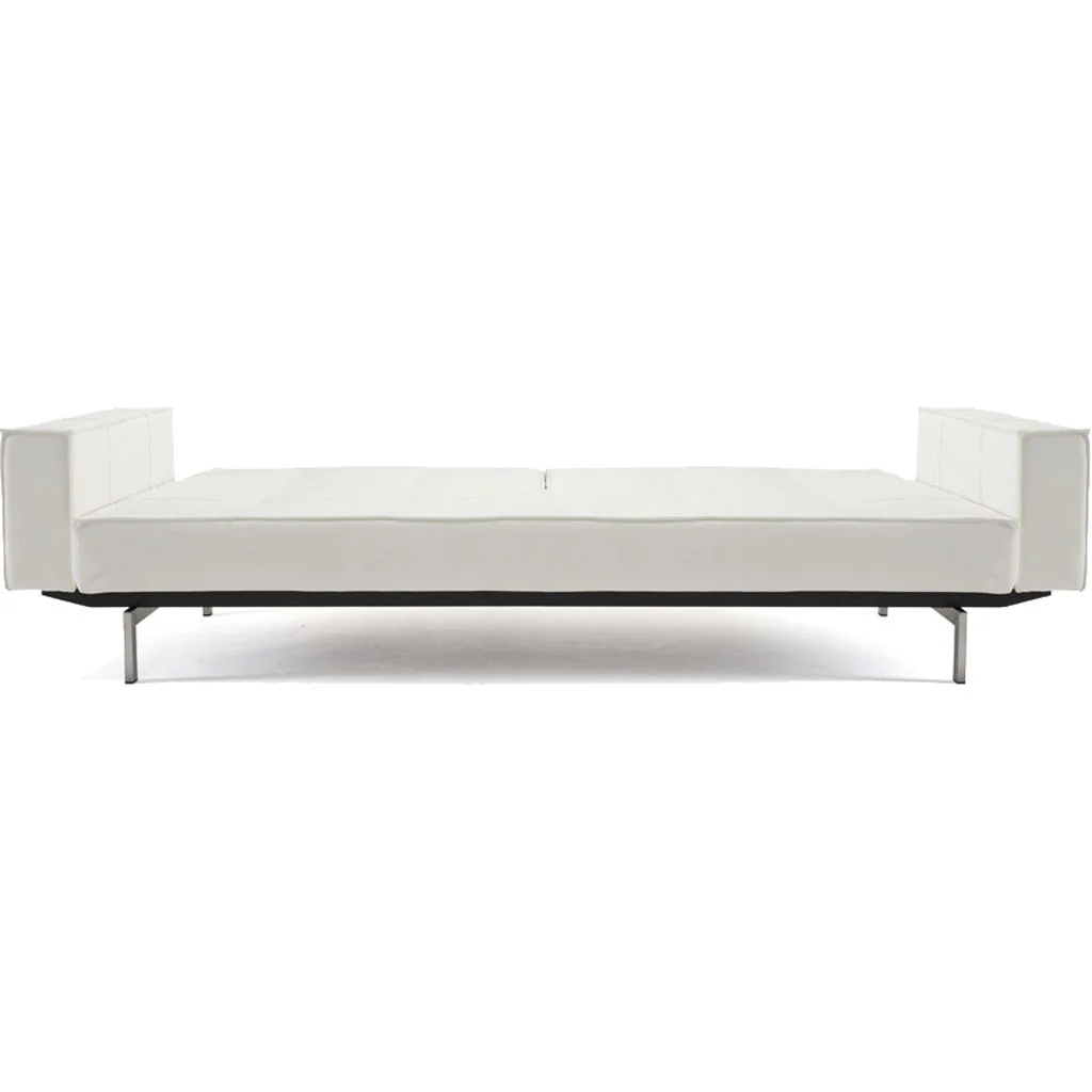Stockholm Arm Sofa Steel White Leather - Image 3