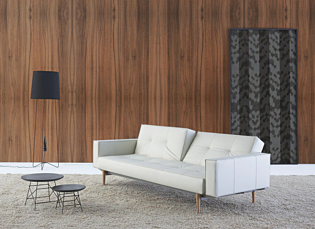Stockholm Arm Sofa White Leather - Image 4