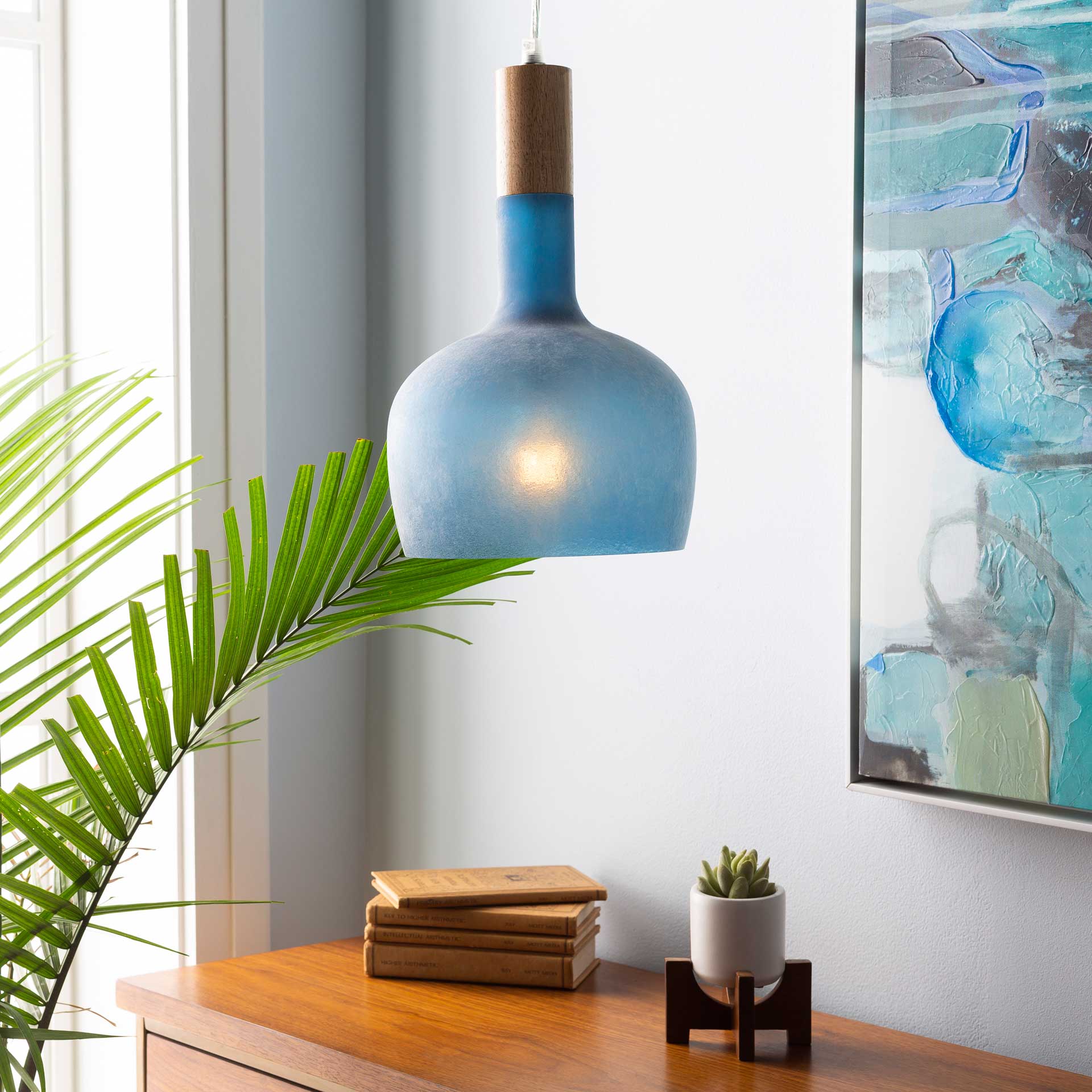 Stockton Bell Pendant Denim/Teal - Image 3