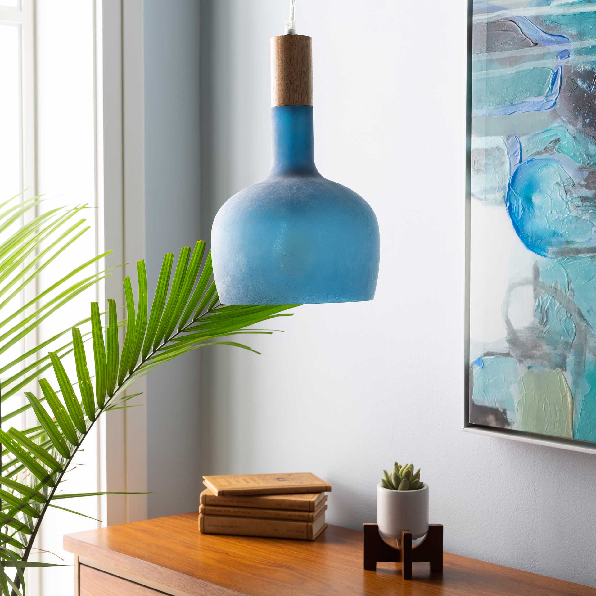 Stockton Bell Pendant Denim/Teal - Image 4