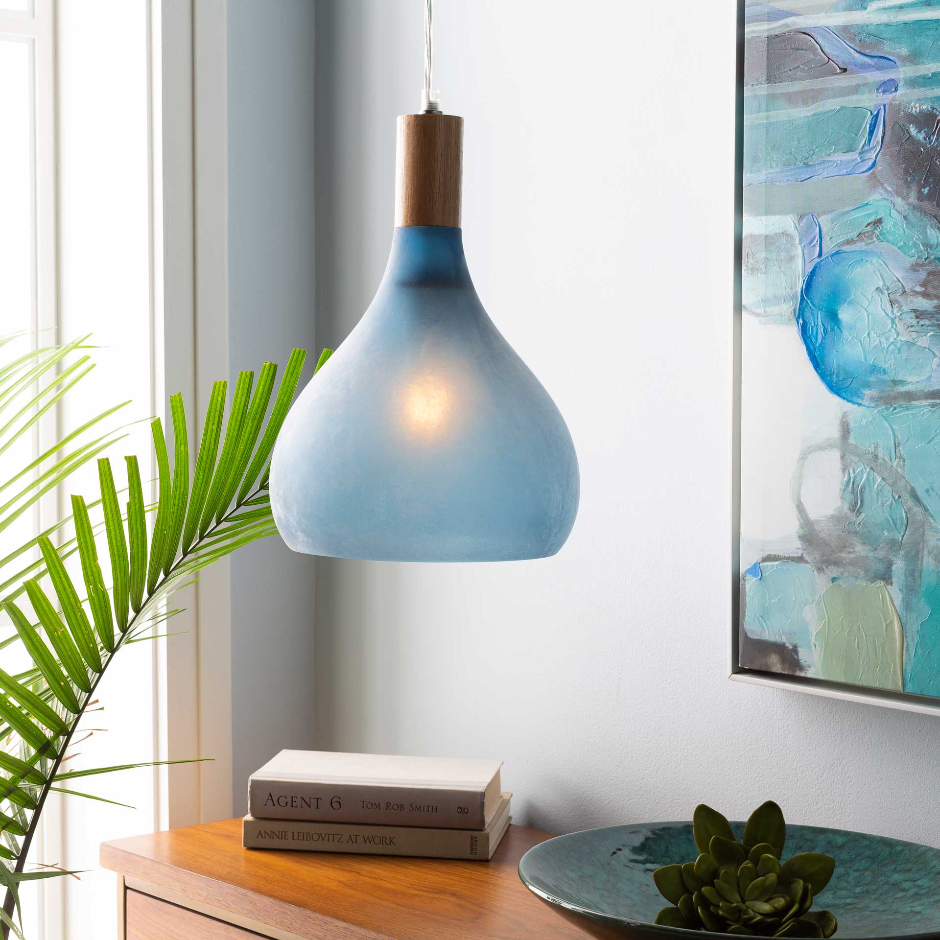 Stockton Round Pendant Denim/Teal - Image 3