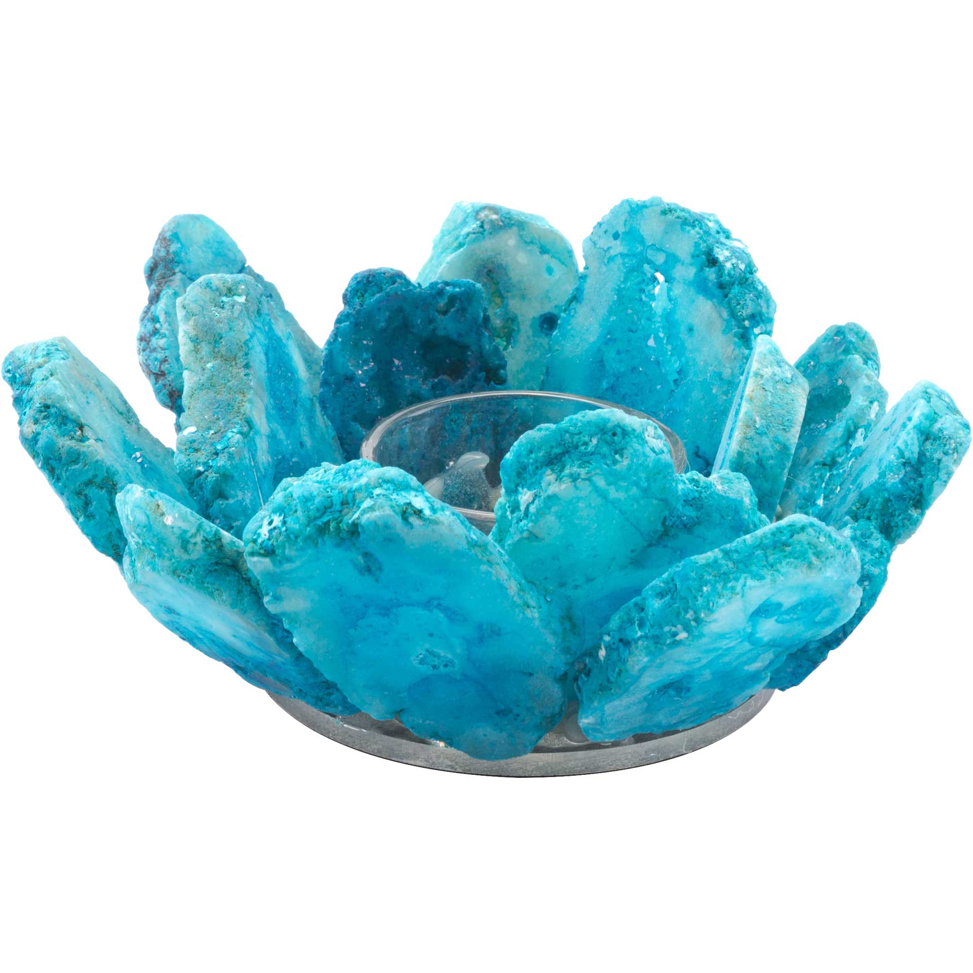 Stone Candle Holder Blue - Image 2