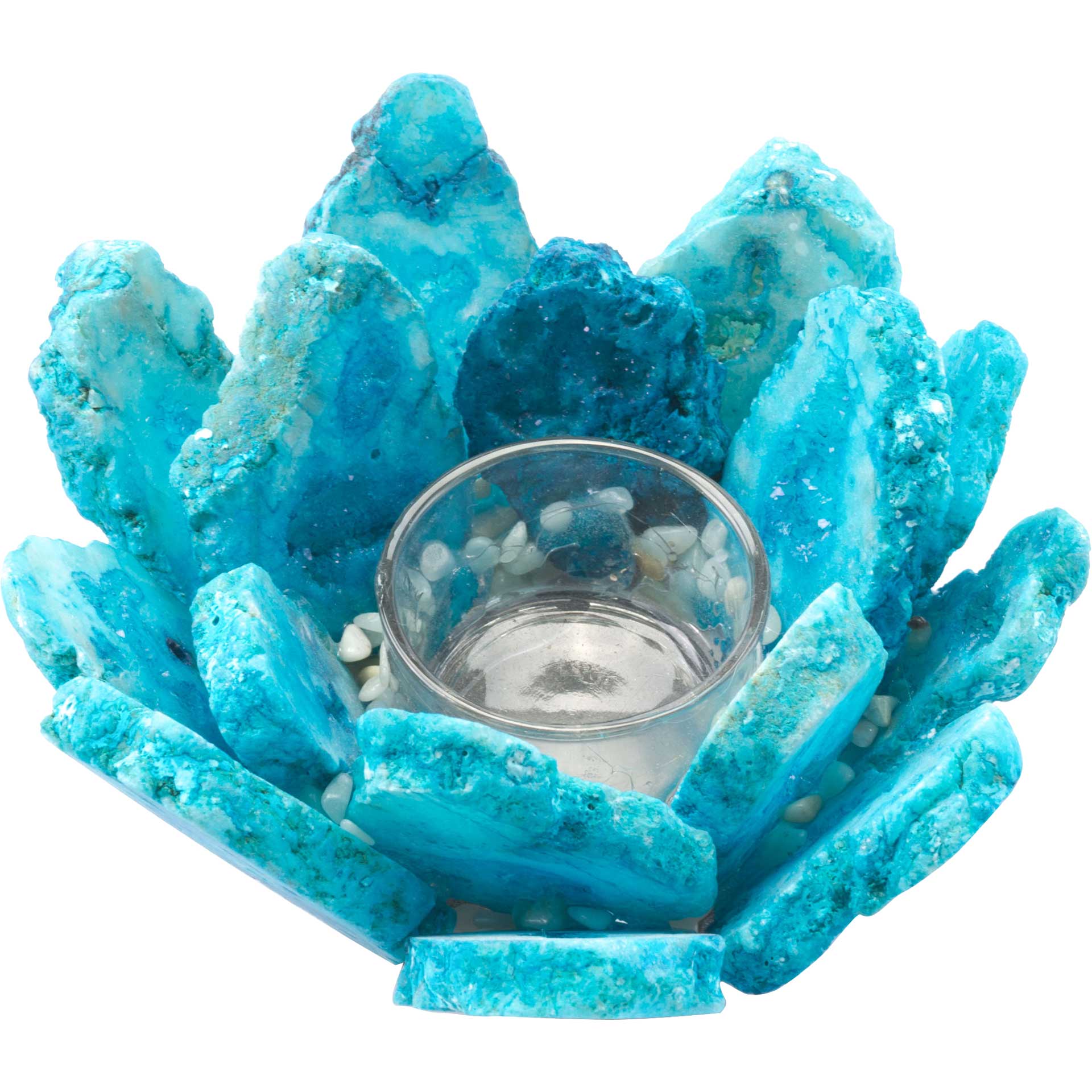 Stone Candle Holder Blue - Image 3