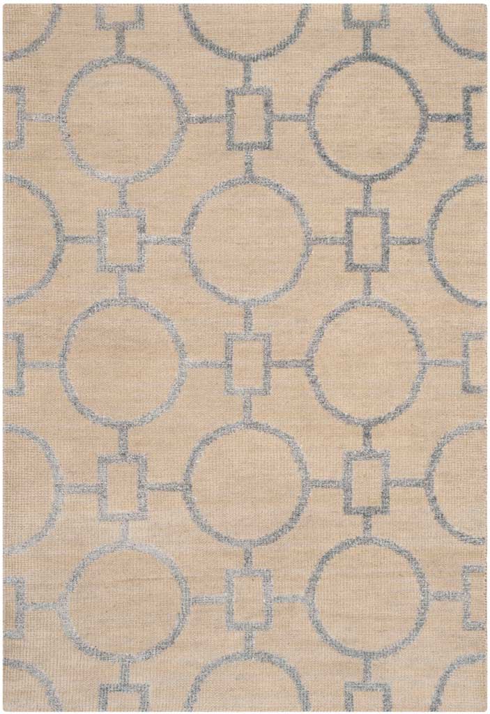 Stone Wash Geometric Beige Area Rug - Image 3