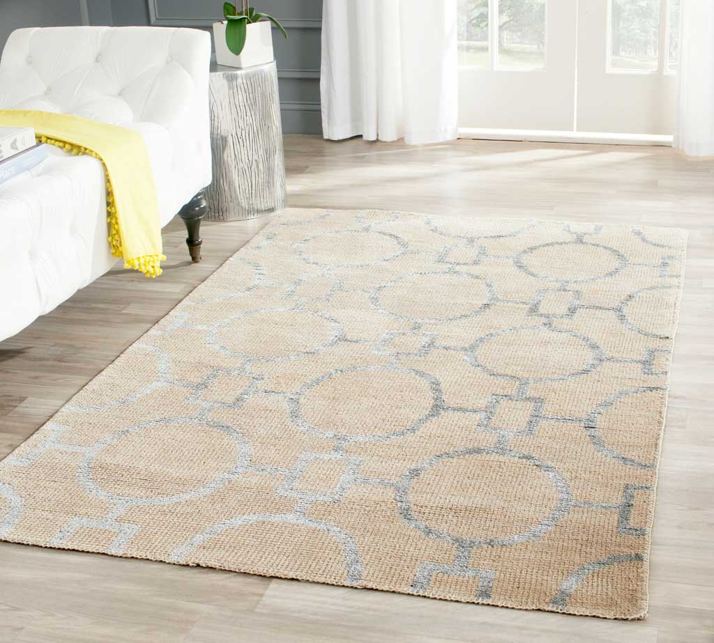 Stone Wash Geometric Beige Area Rug - Image 5
