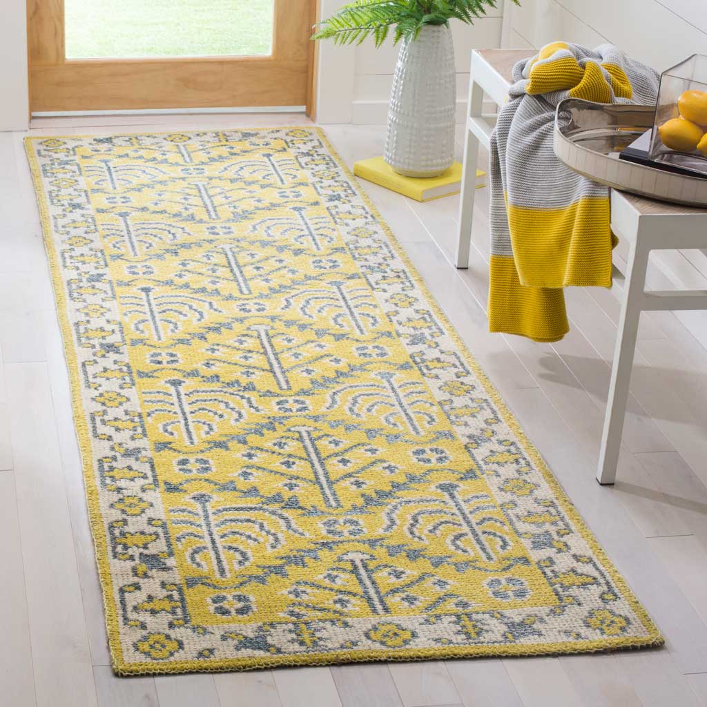 Stone Wash Yellow Runner Rug - Image 2