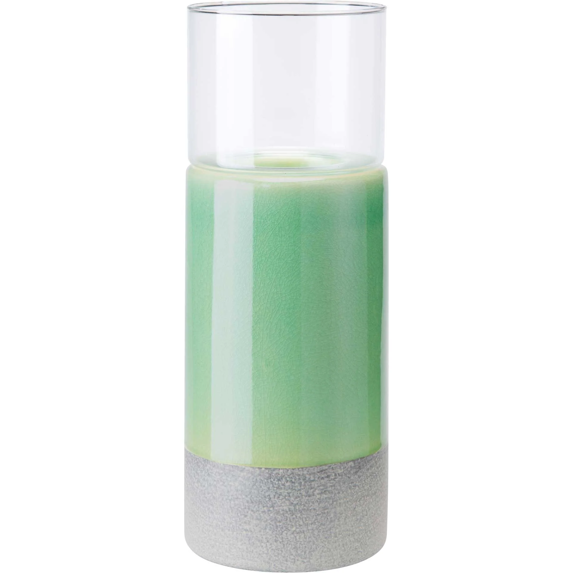 Stoneware Candle Holder Green/Gray - Image 2