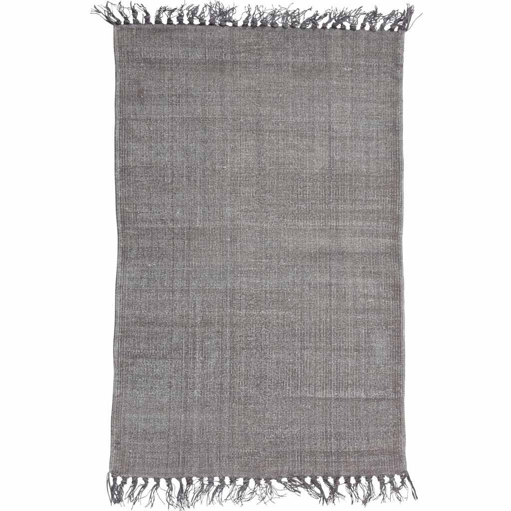 Stonewashed Aubergine Cotton Area Rug - Image 2
