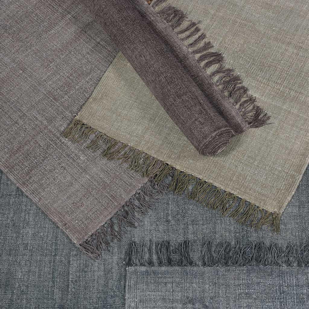 Stonewashed Aubergine Cotton Runner Rug - Image 2