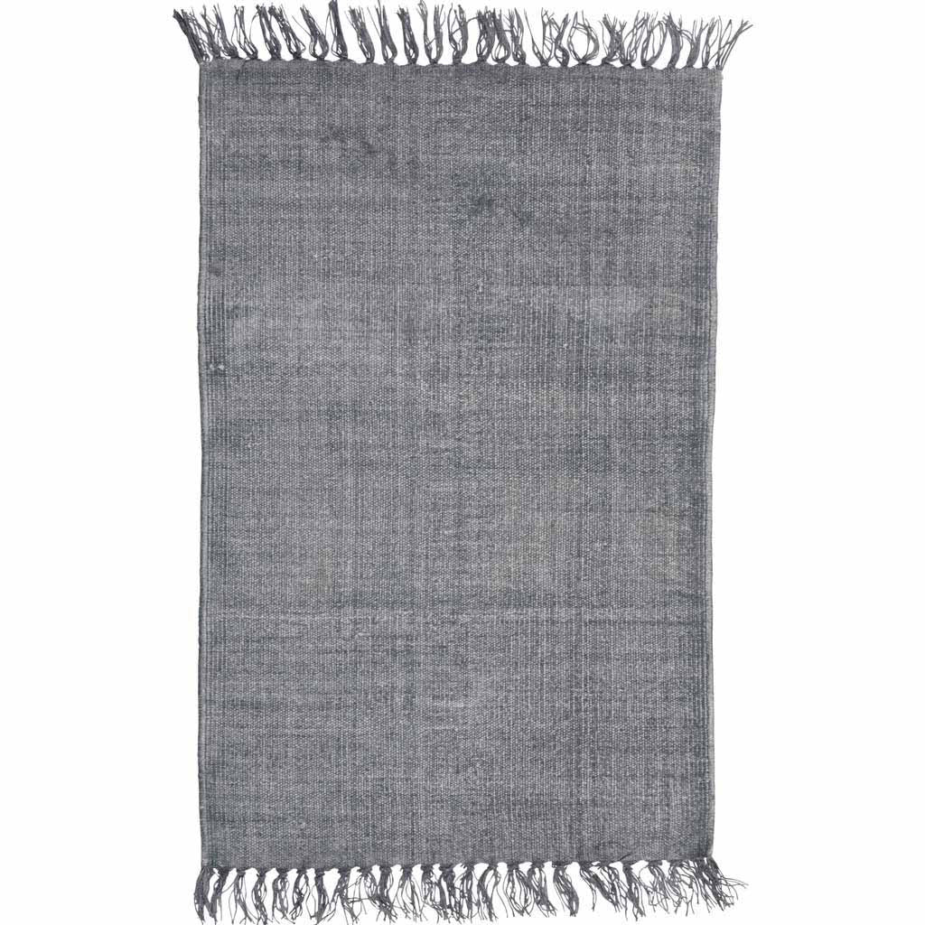 Stonewashed Blue Cotton Area Rug - Image 2