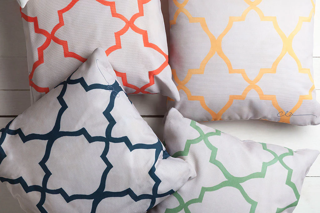 Striking Star Navy/Beige Pillow - Image 2