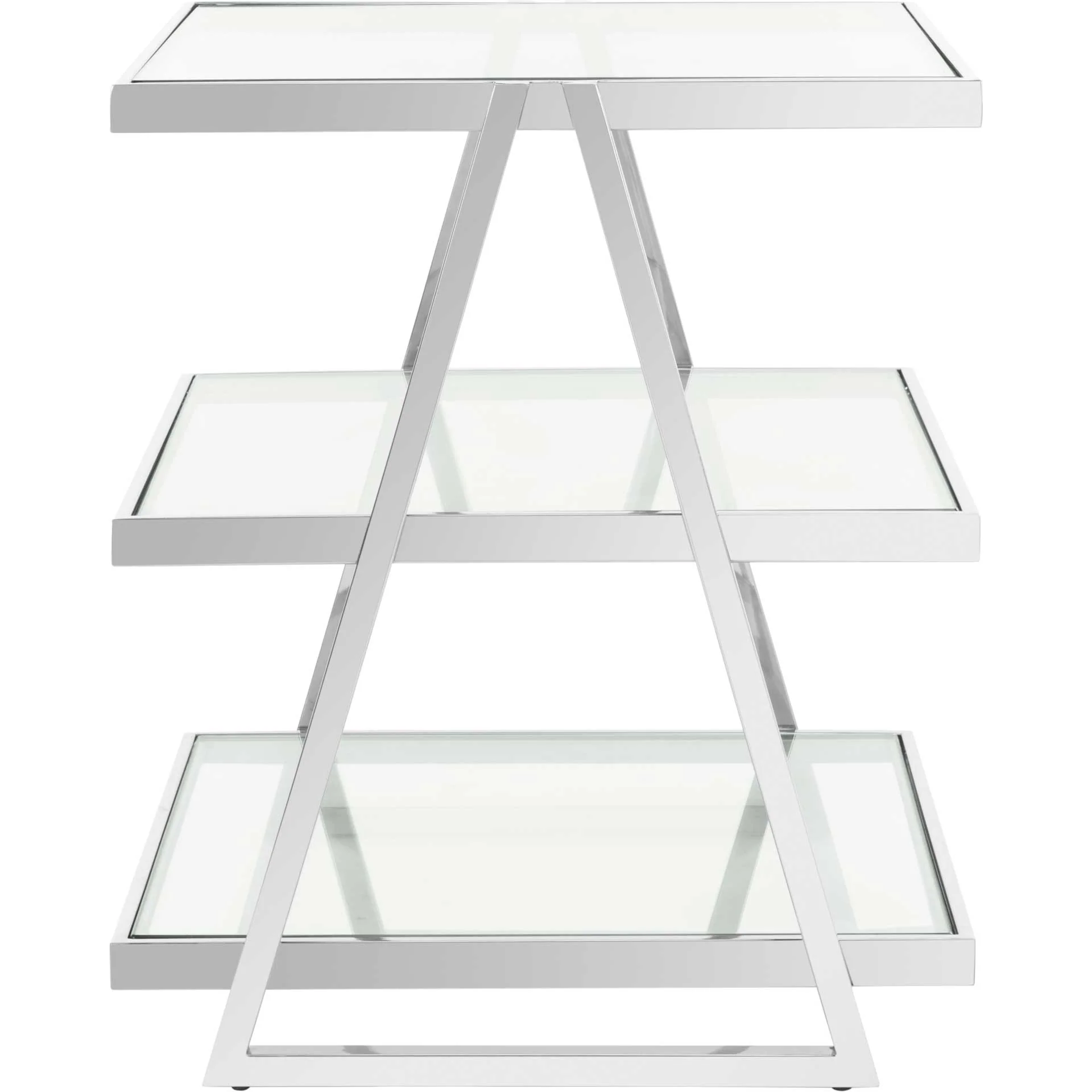 Strive 3-Tier Glass End Table Chrome - Image 3