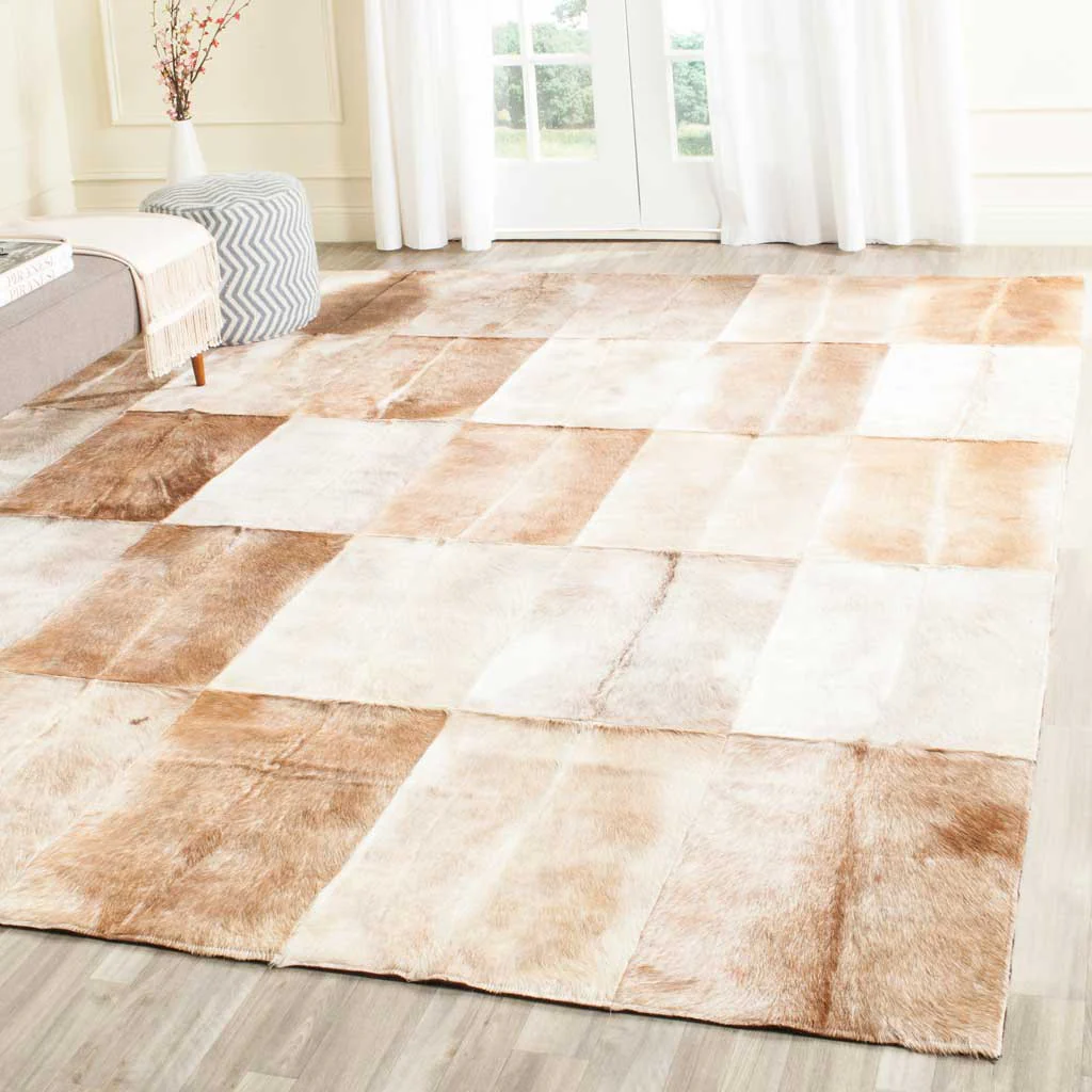 Studio Leather Beige/Brown Area Rug - Image 5