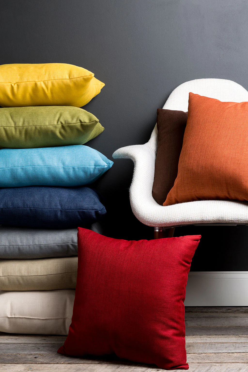 Stunning Solid Cover Rust Pillow - Image 2