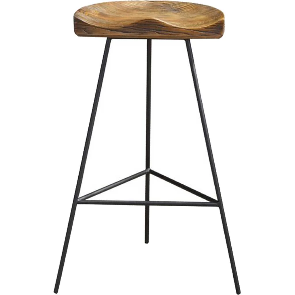 Stylish Wood Counter Stool - Image 4