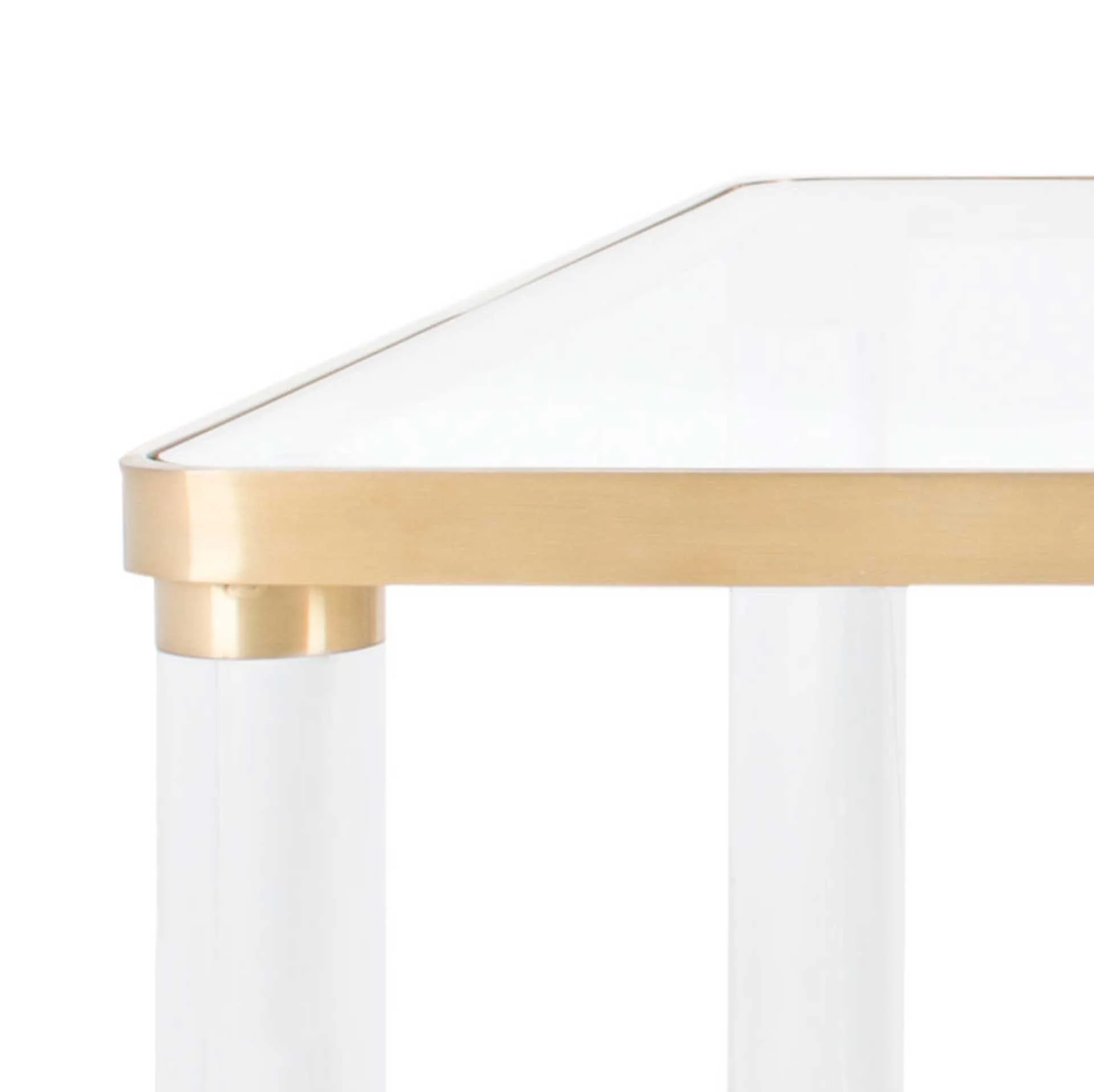Subira Acrylic Coffee Table Brass - Image 4