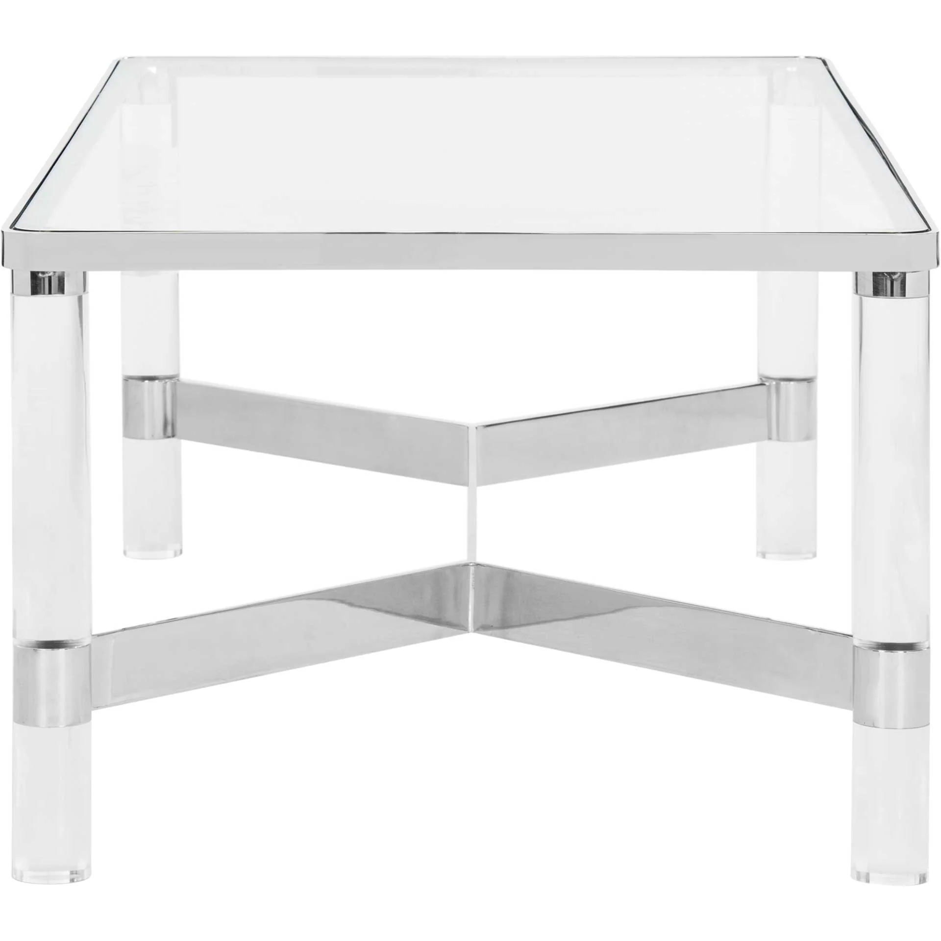 Subira Acrylic Coffee Table Silver - Image 3