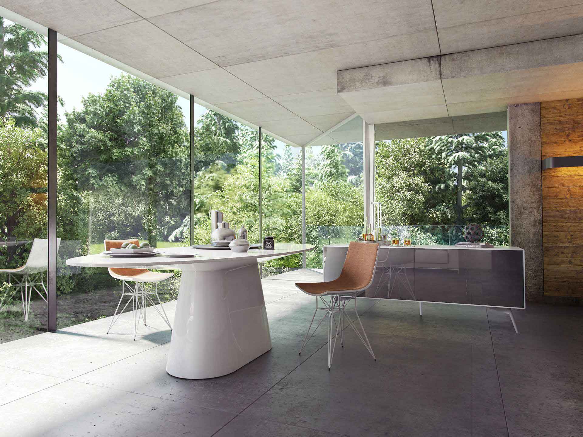 Sullivan Dining Table White Lacquer - Image 3