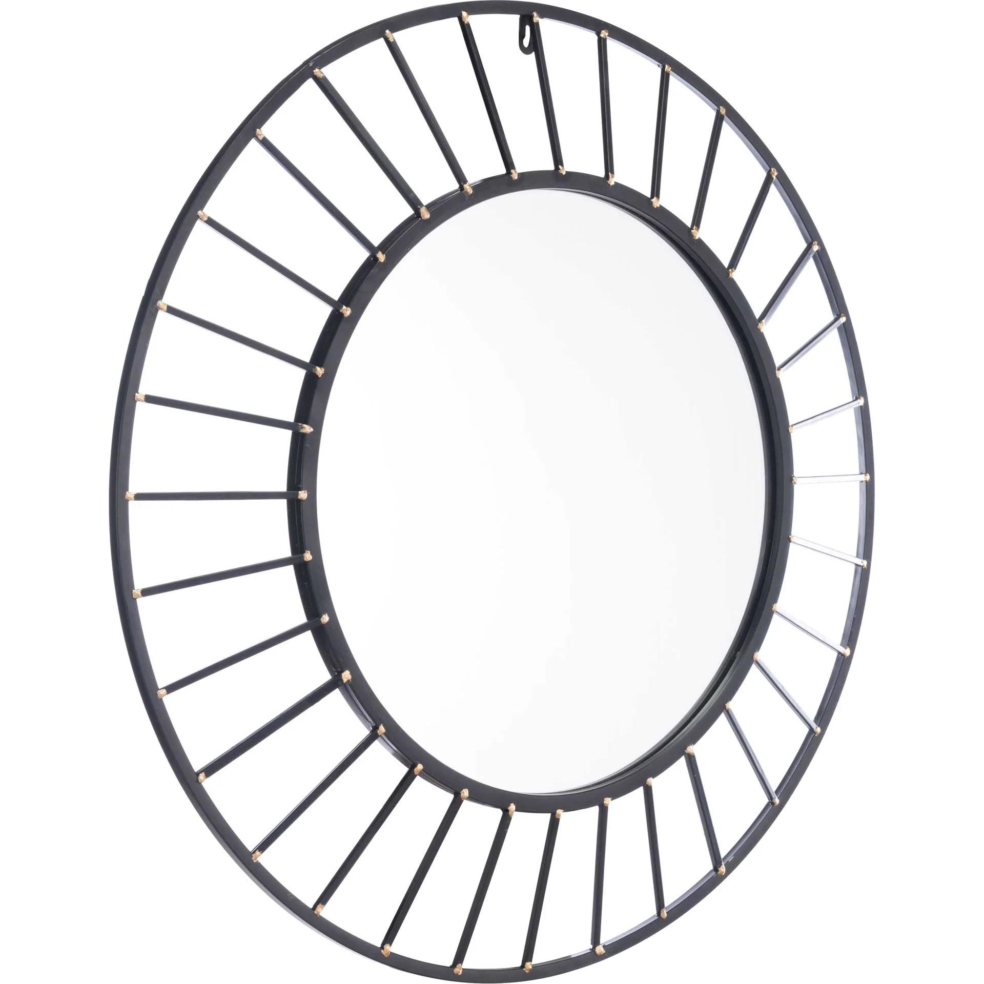 Sunburst Round Mirror Black - Image 2