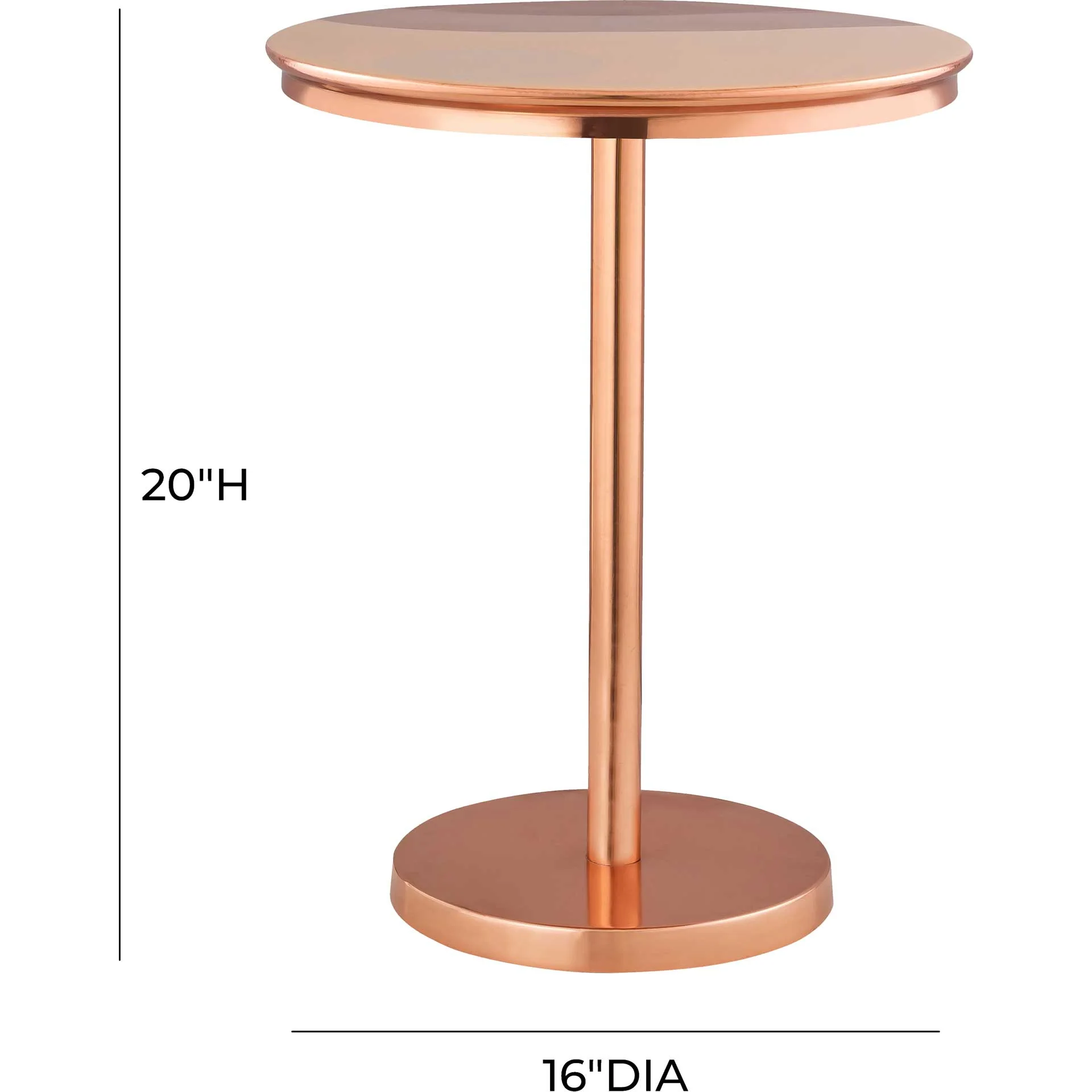 Sunflower Handpainted Side Table Copper - Image 6