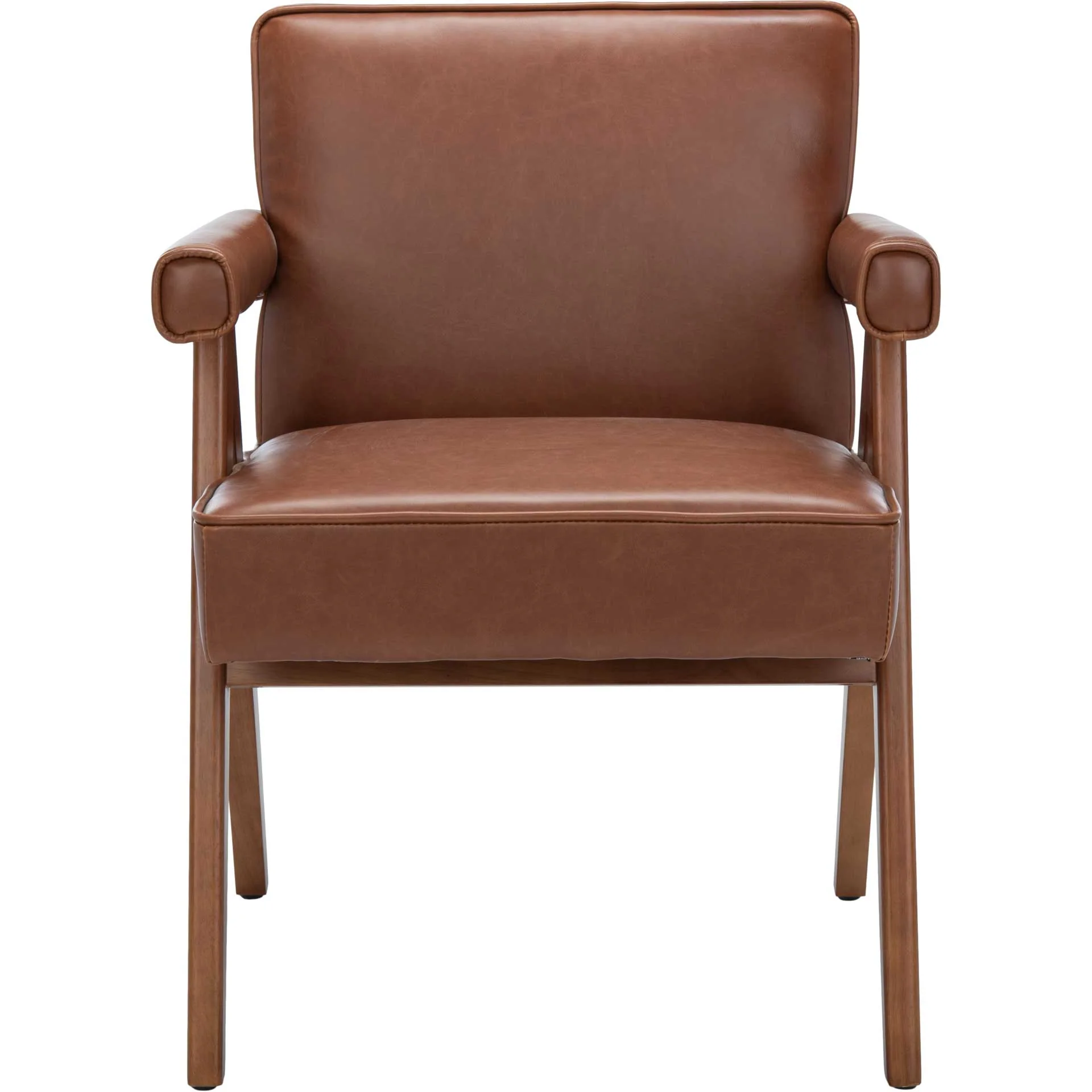 Sunflower Mid Century Arm Chair Cognac/Walnut - Image 2