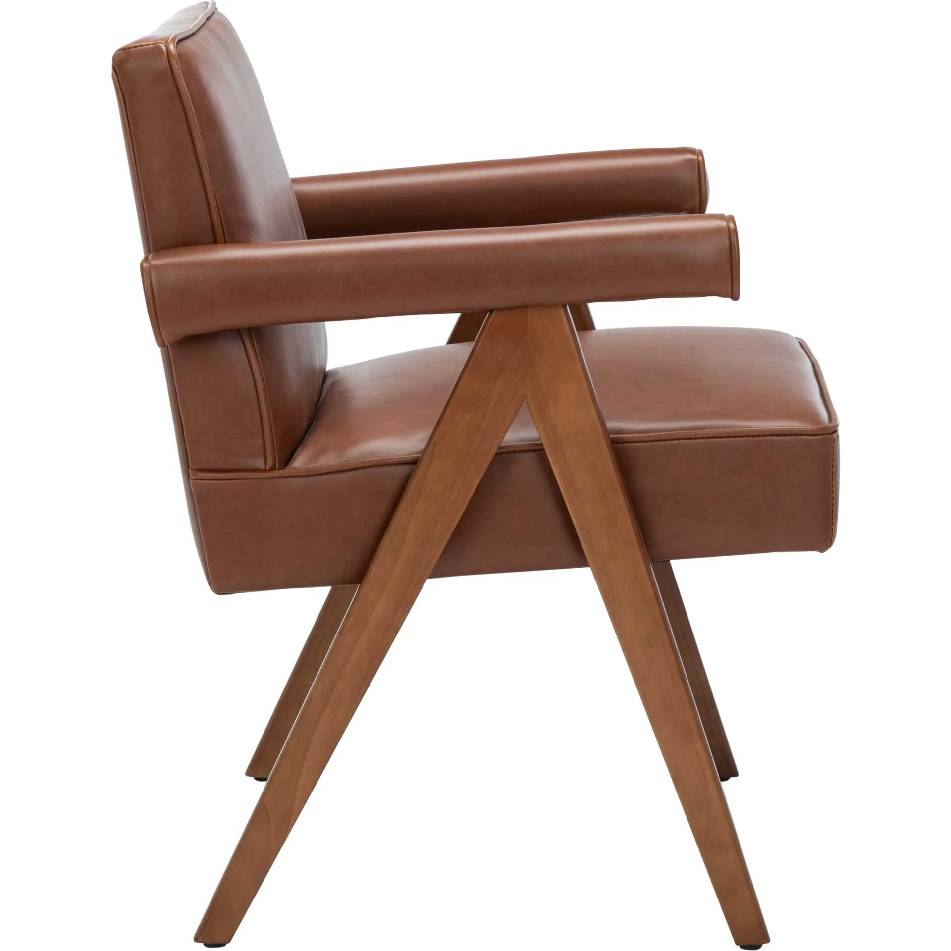 Sunflower Mid Century Arm Chair Cognac/Walnut - Image 3
