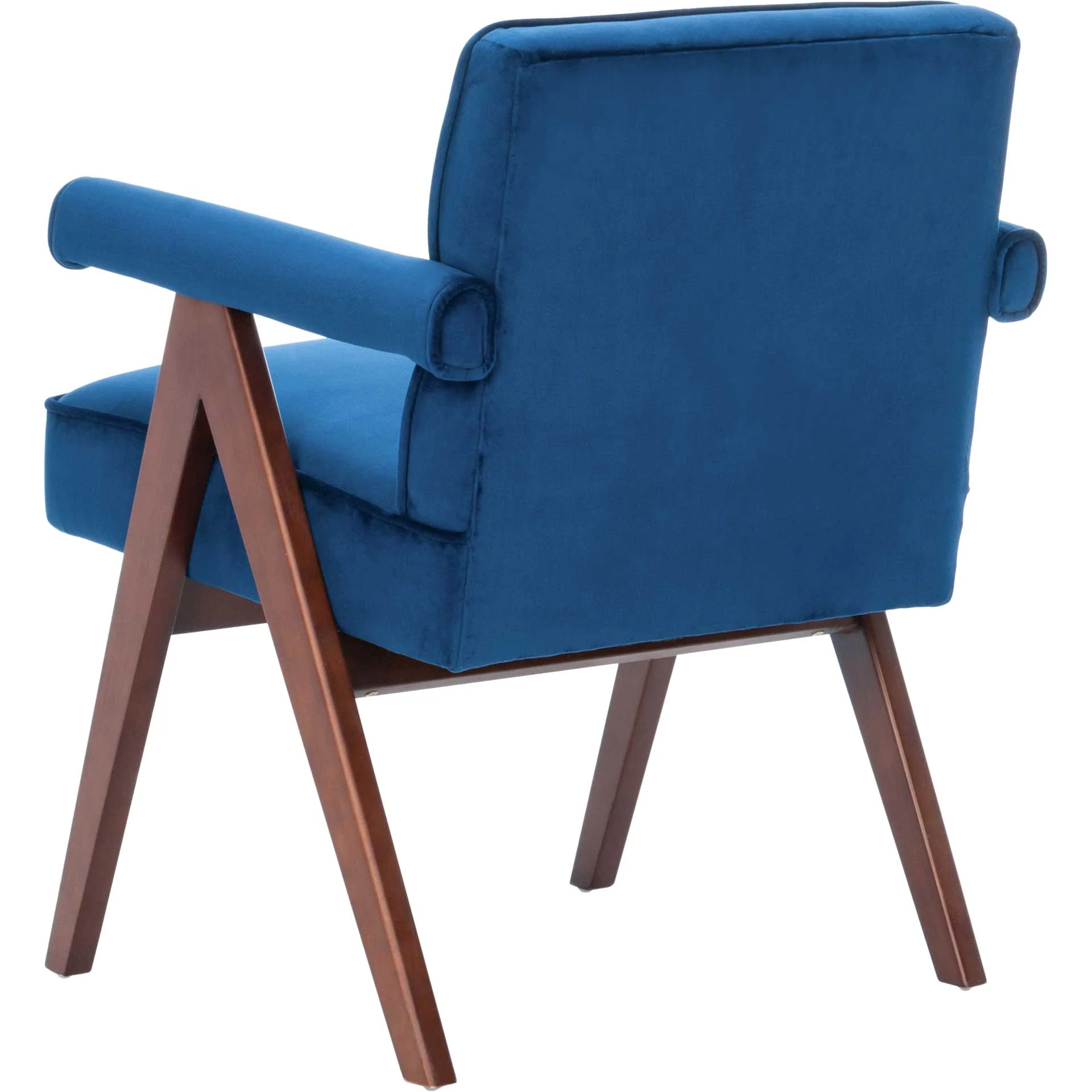 Sunflower Mid Century Arm Chair Navy/Walnut - Image 5
