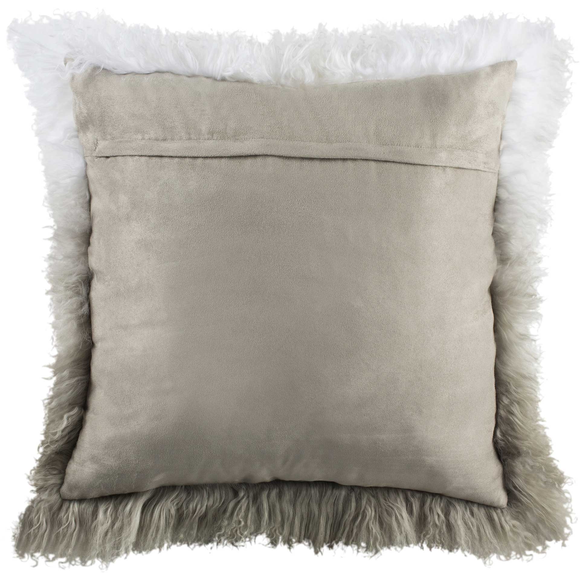 Sunflower Sheep Skin Pillow White/Gray - Image 2