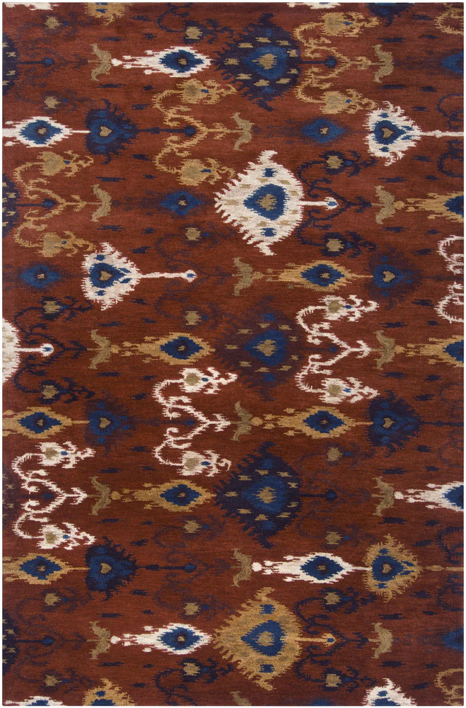 Surroundings Burnt Orange/White/Taupe Area Rug - Image 2