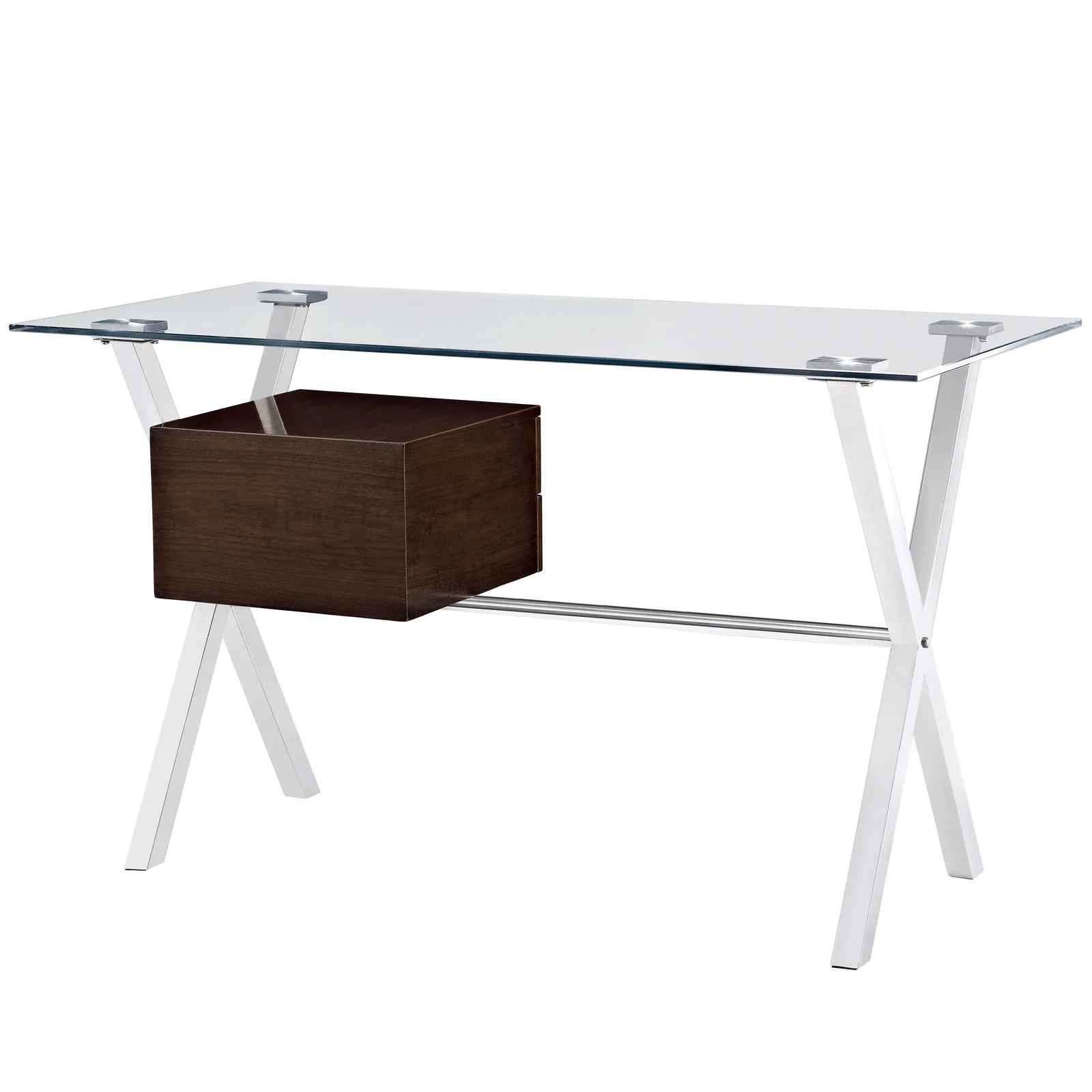 Suspension Office Desk Walnut - Image 3