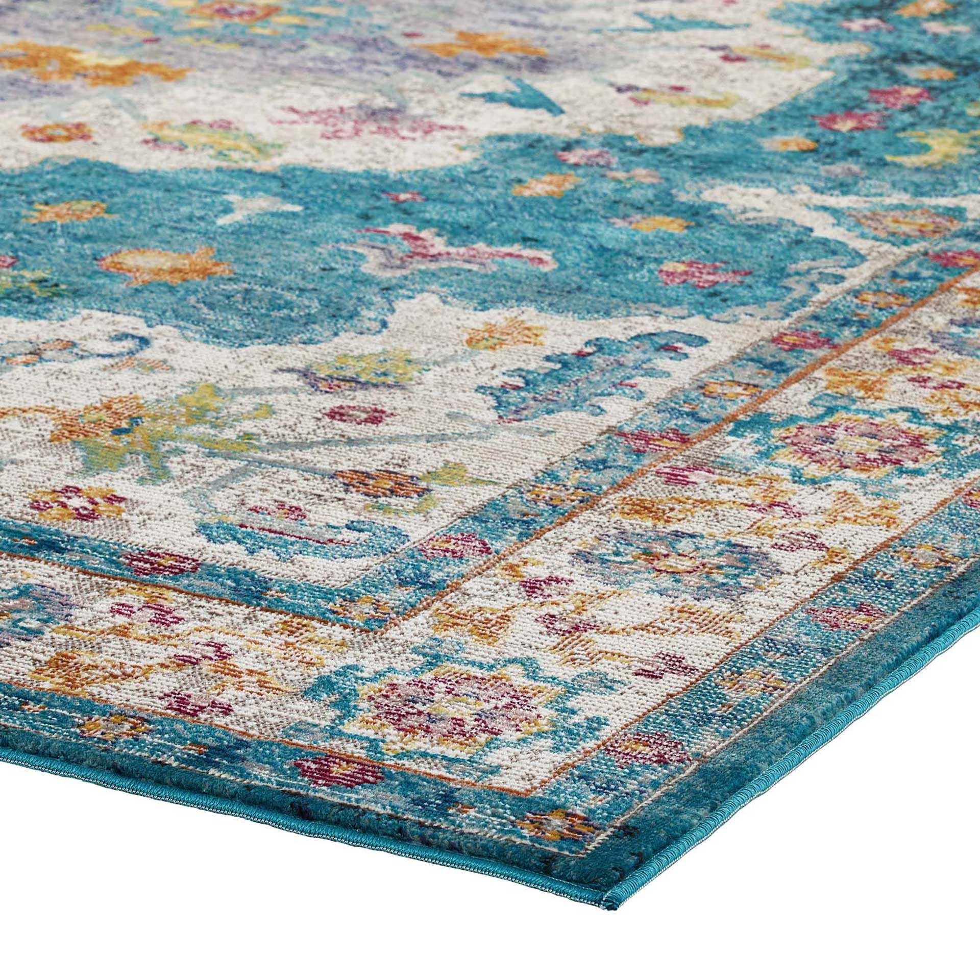 Sutton Area Rug Blue/Ivory/Yellow/Orange - Image 3