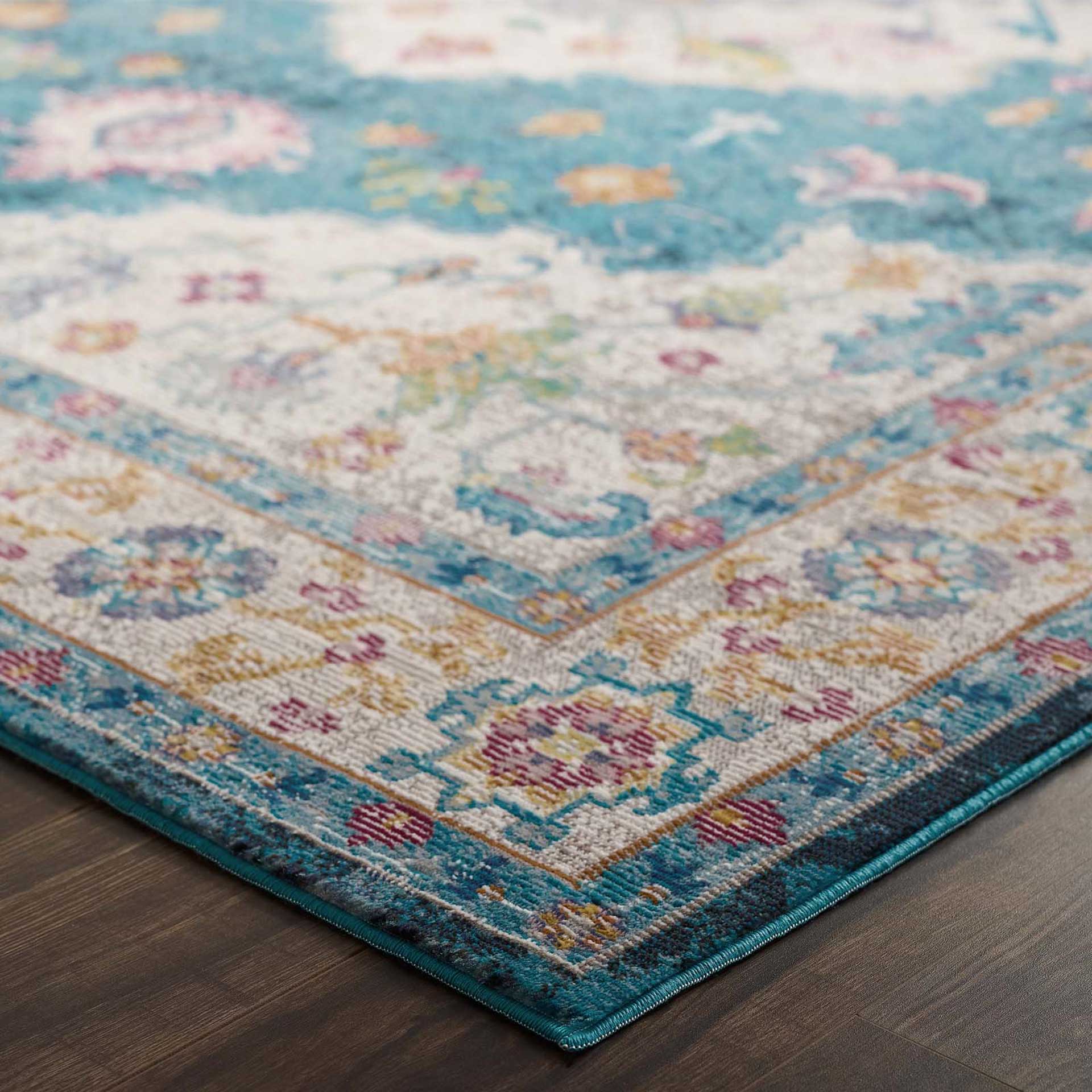 Sutton Area Rug Blue/Ivory/Yellow/Orange - Image 5